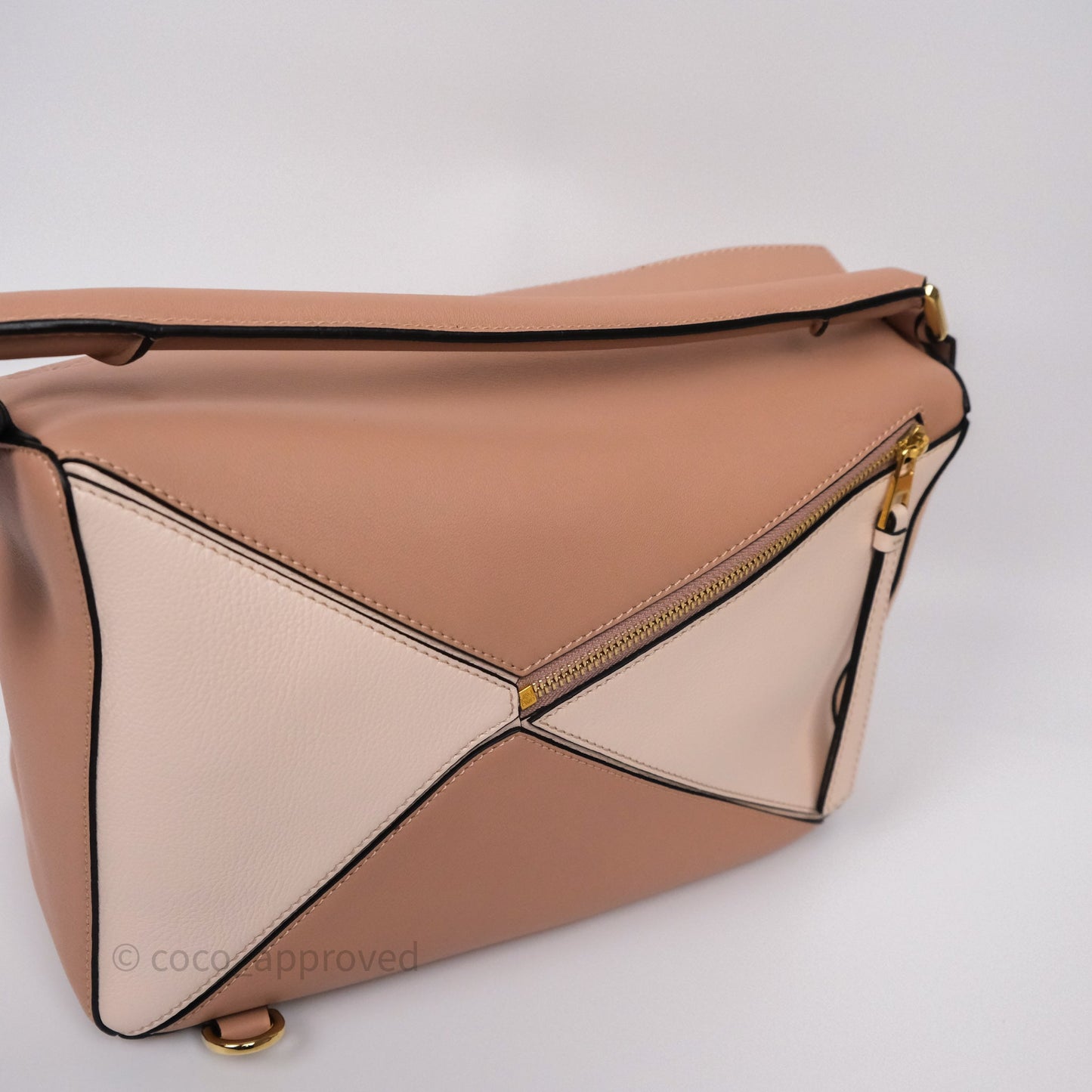 Loewe Medium Puzzle Bag Blush Pink Suede Calfskin