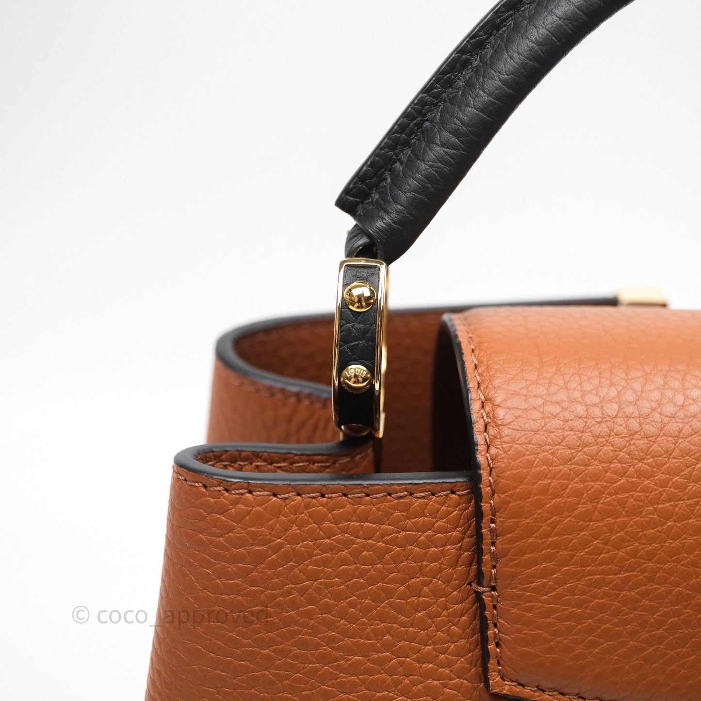 Louis Vuitton Taurillon Capucines BB Tan Gold Hardware