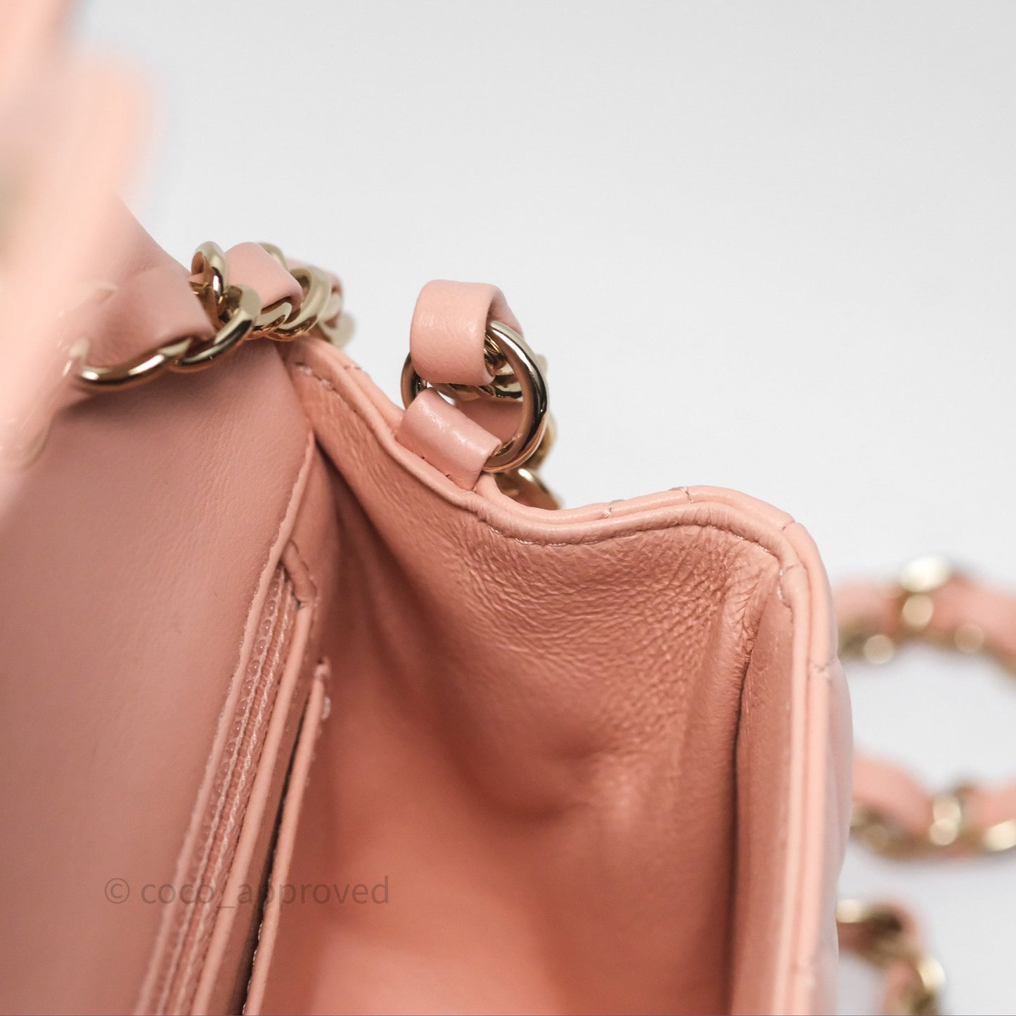 Chanel Quilted Mini Rectangular Flap Pink Lambskin Gold Hardware