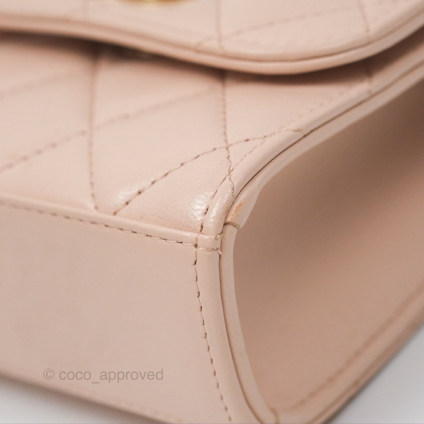 Chanel Mini Quilted Trendy CC Clutch With Chain Light Pink Lambskin Gold Hardware