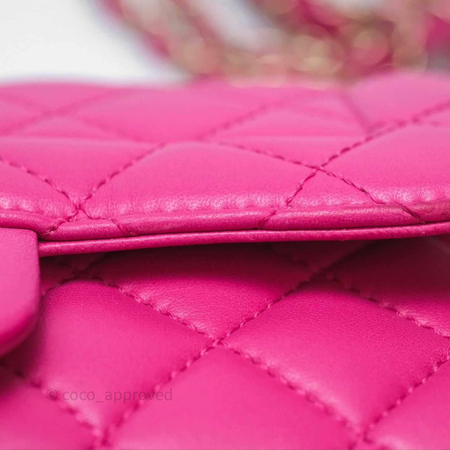 Chanel Quilted Mini Mademoiselle Chic Flap Dark Pink Lambskin Aged Gold Hardware