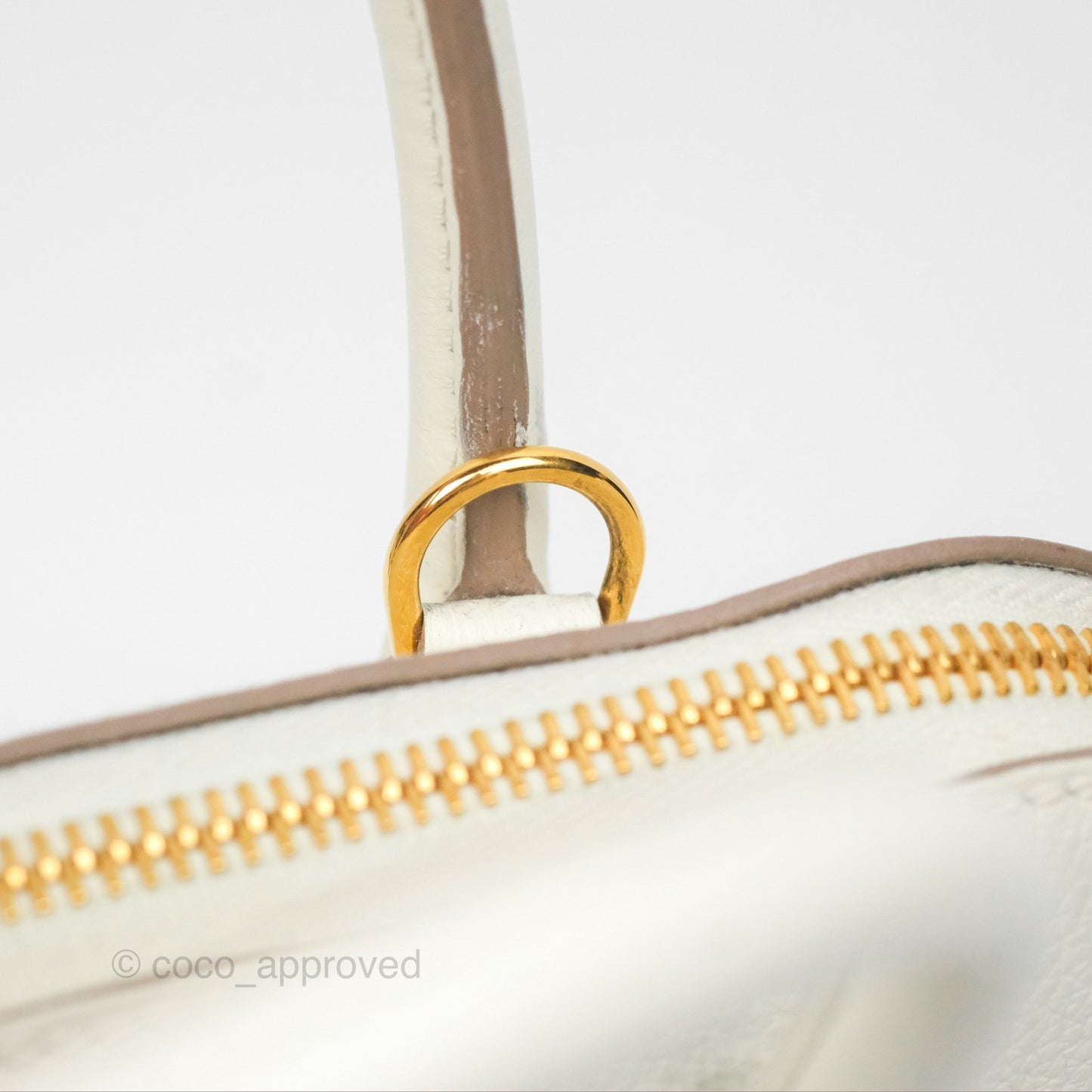 Hermès Bolide 1923 25 Mushroom 0T/Biscuit 48 Evercolor Gold Hardware