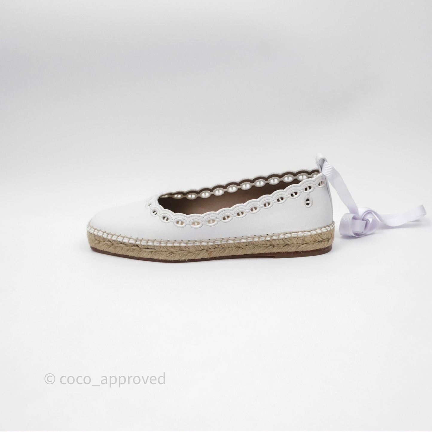 Hermès Guapa Espadrille Blanc Calfskin Size 37