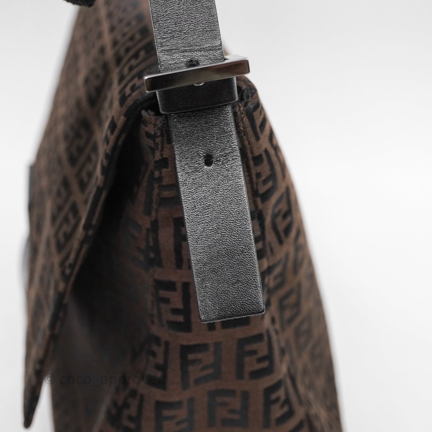 Fendi Vintage Mamma Baguette Bag Zucchino Dark Brown/ Black