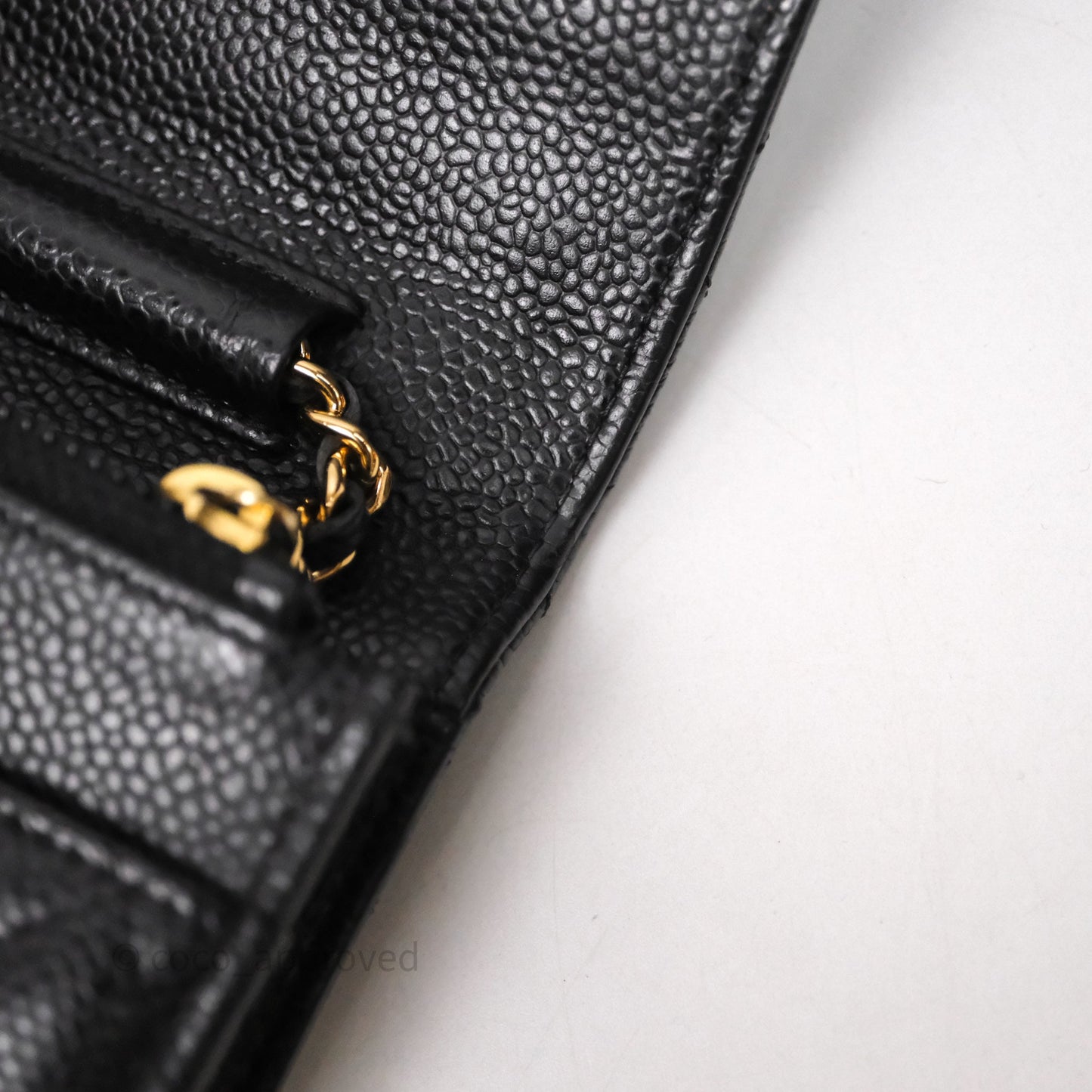 Chanel Classic Wallet On Chain WOC Quilted Black Caviar Gold Hardware