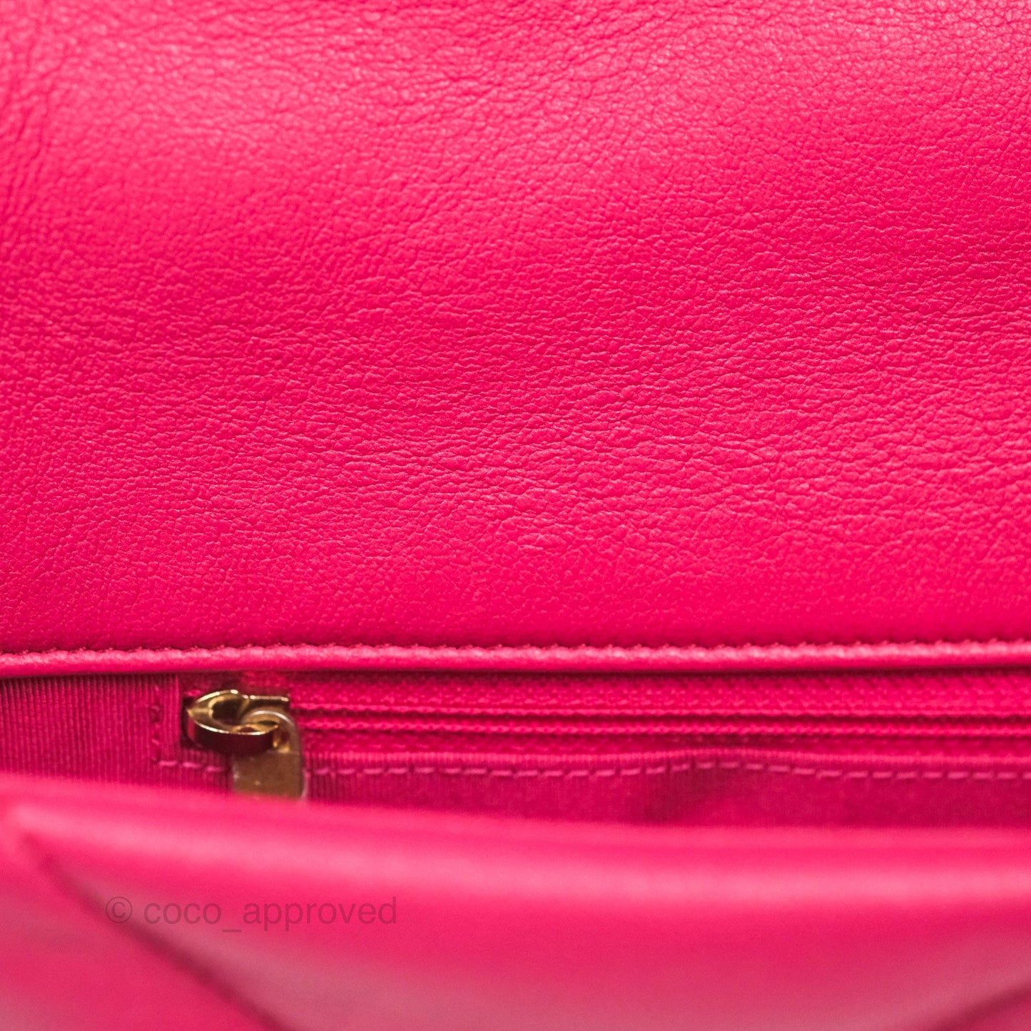 Chanel 19 Large (Medium) Dark Pink Goatskin Mixed Hardware