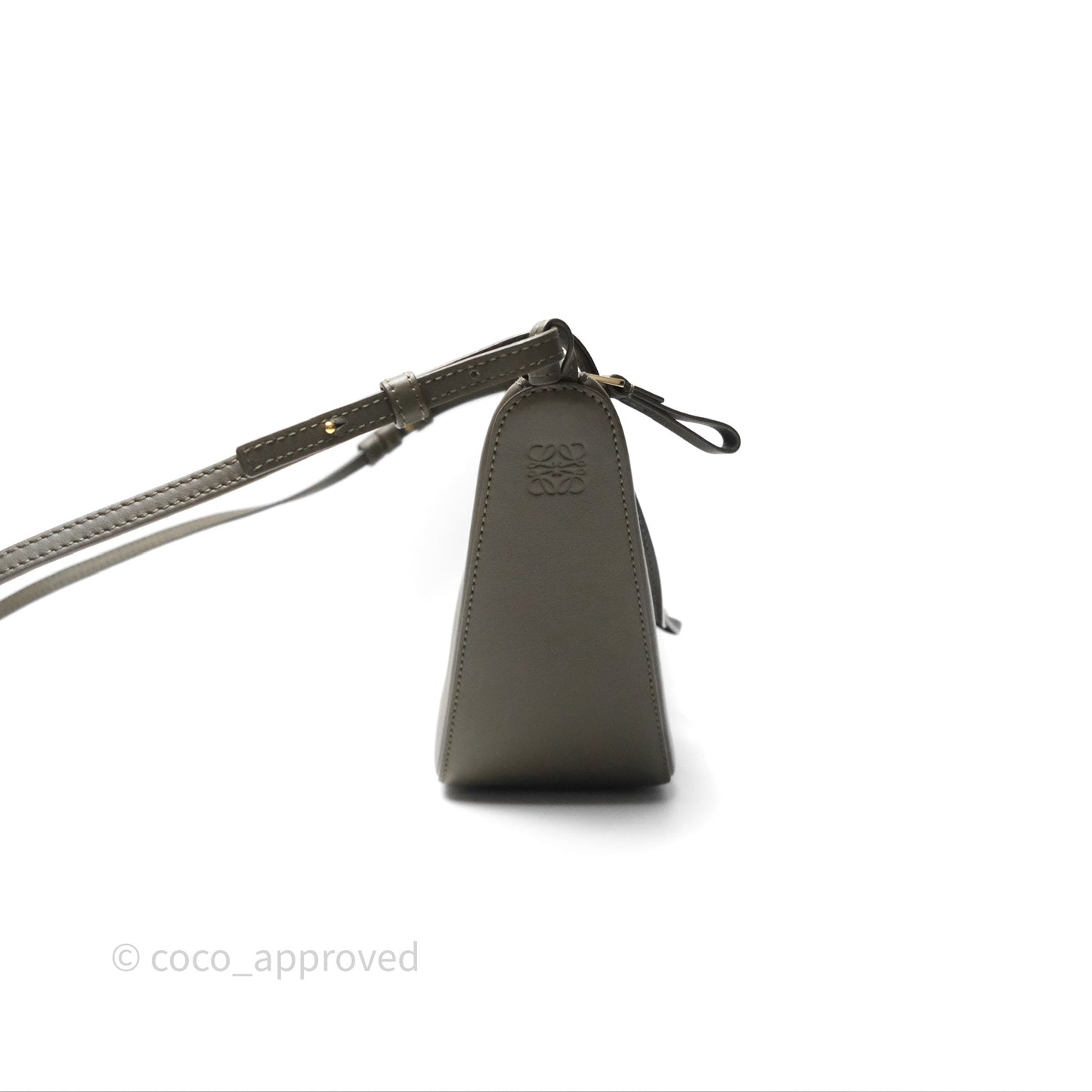 Loewe Mini Hammock Hobo In Classic Dark Khaki Green Calfskin