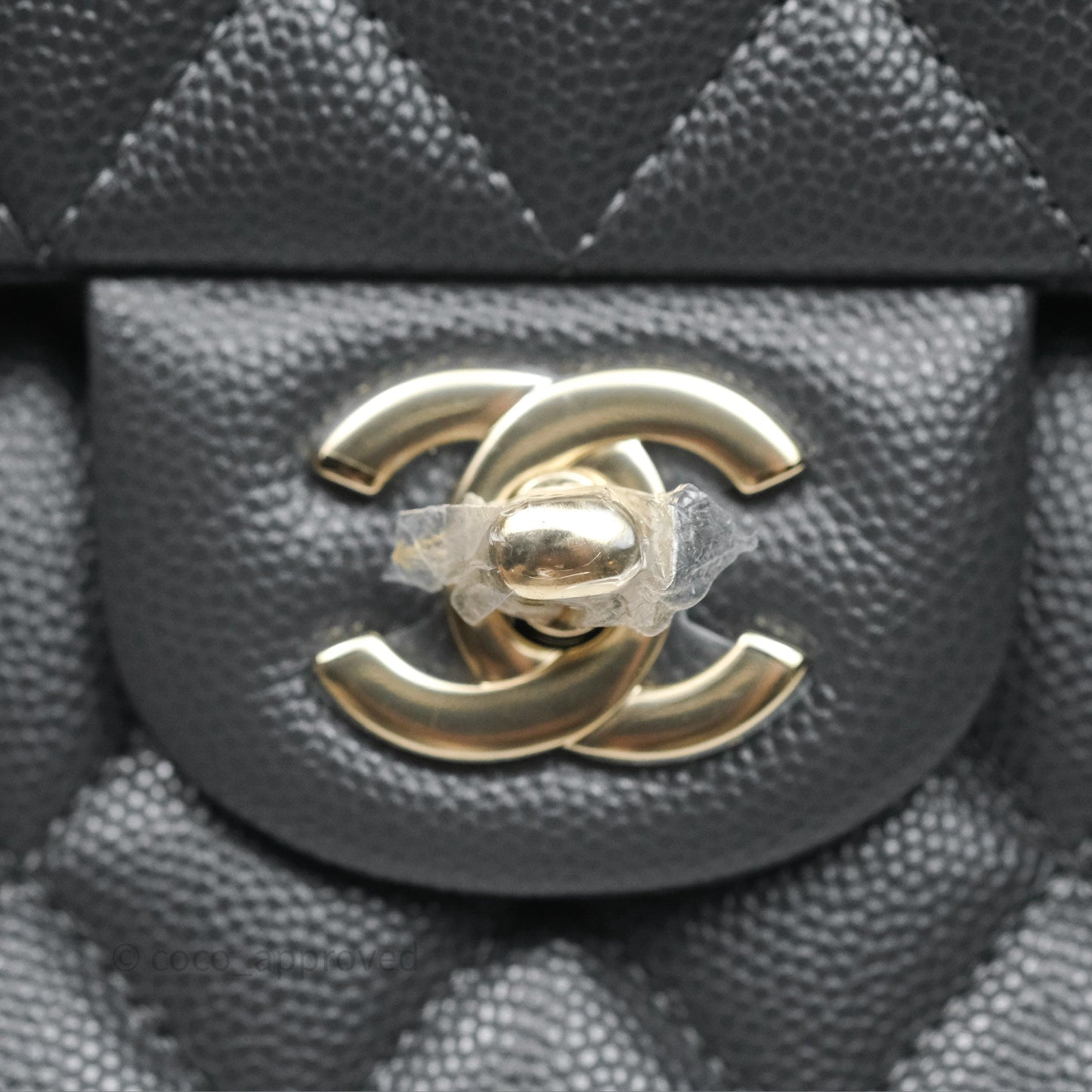 Chanel Classic M/L Medium Flap Quilted Dark Grey Caviar Gold Hardware