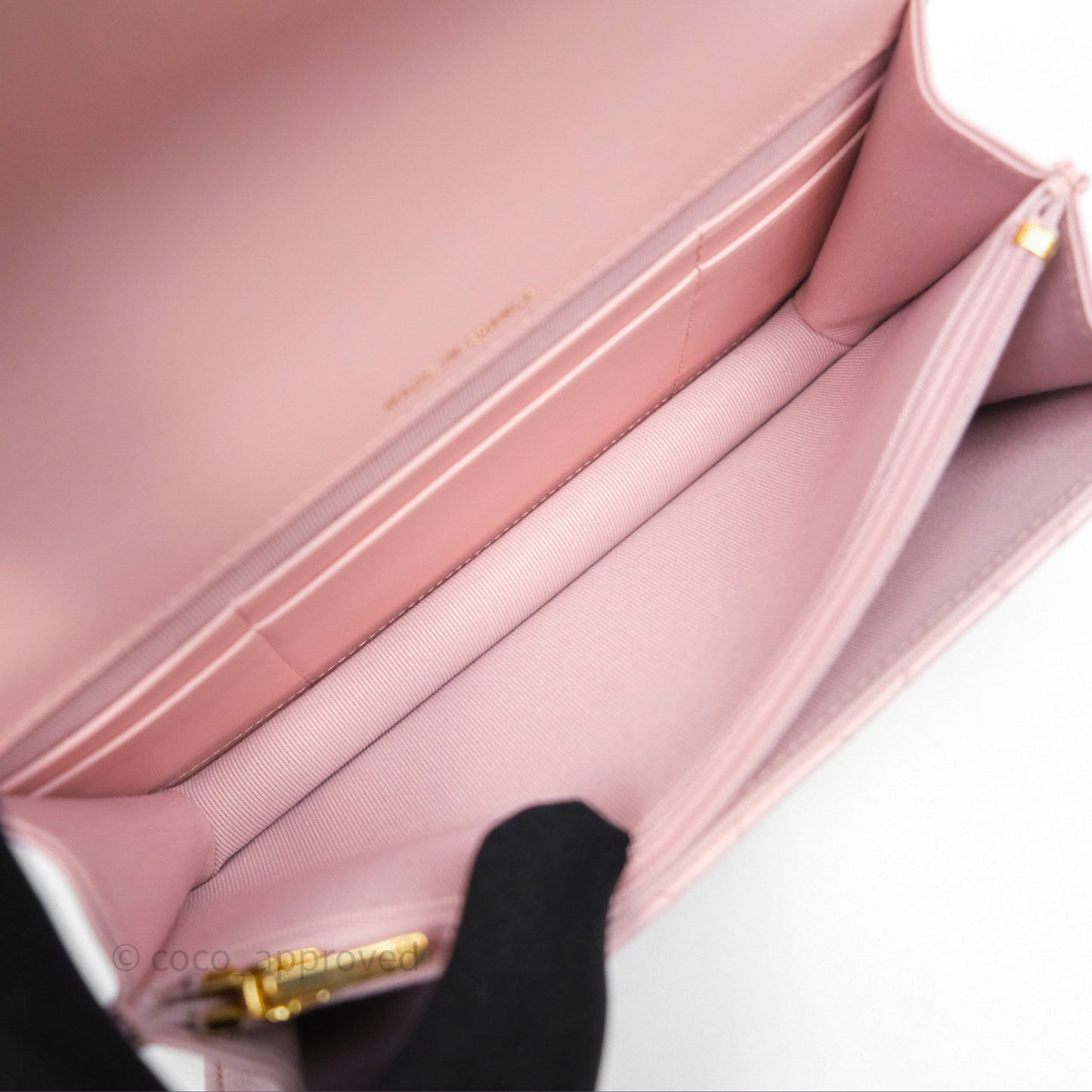 Chanel Clutch with Chain Caviar Pink Gold Hardware