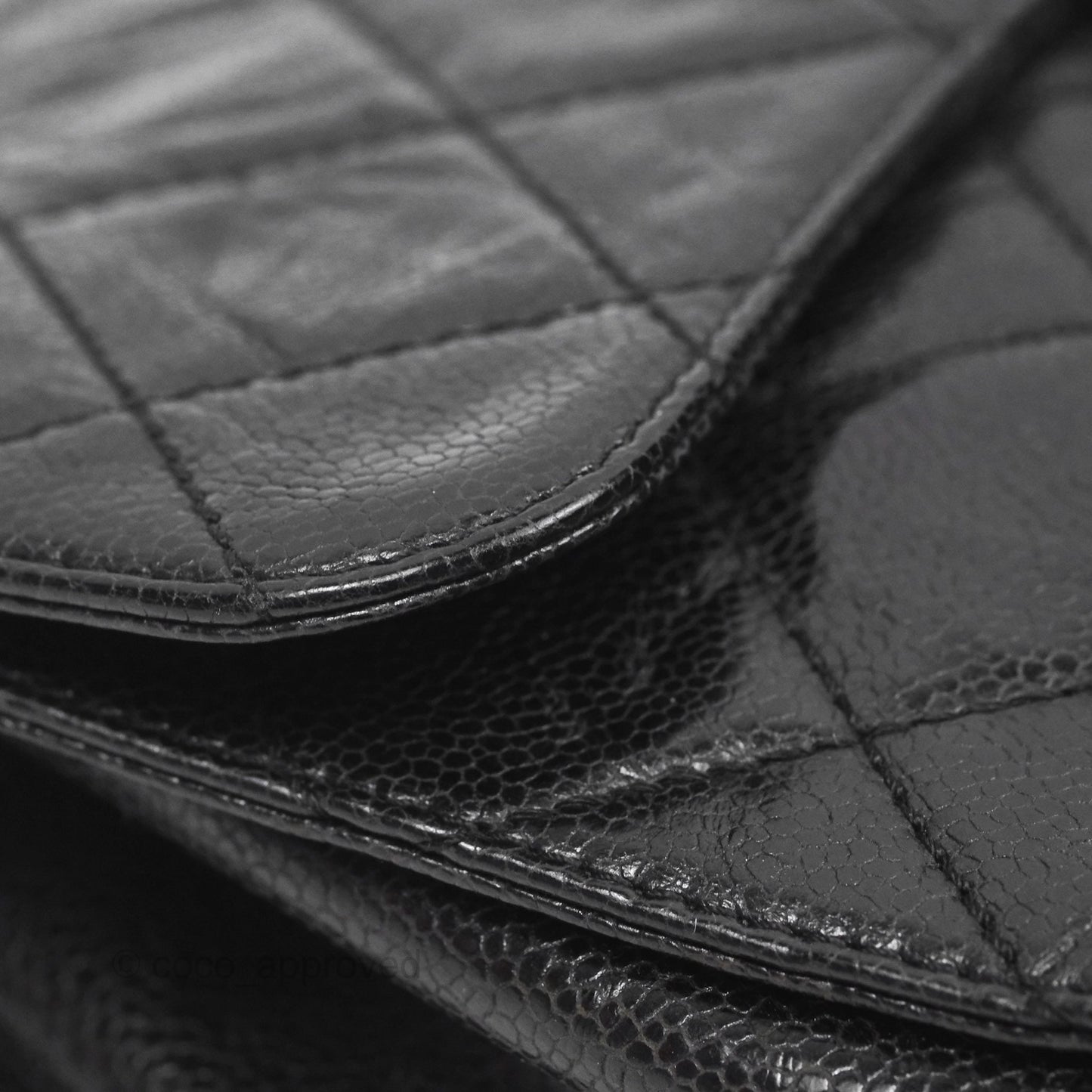 Chanel Quilted Single Flap Bag Soft Caviar Black Ruthenium Hardware