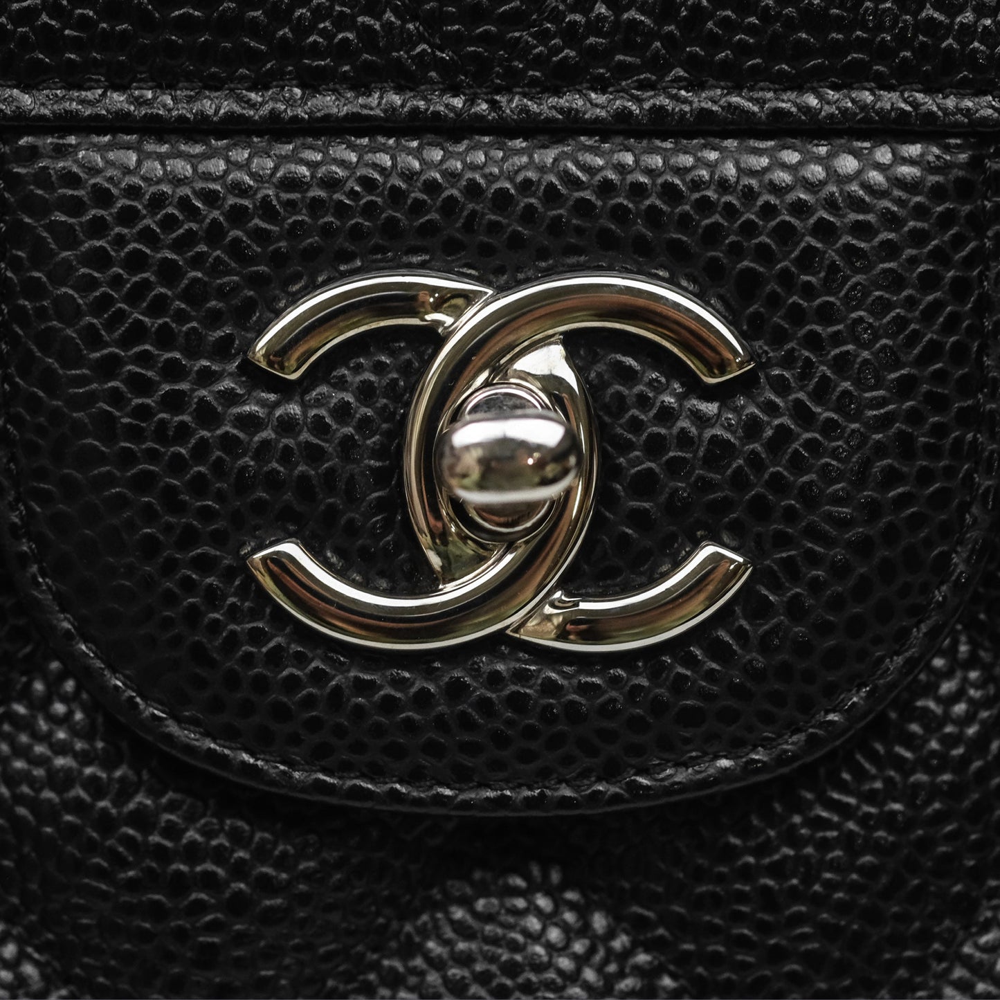 Chanel Jumbo Double Flap Black Caviar Silver Hardware⁣⁣