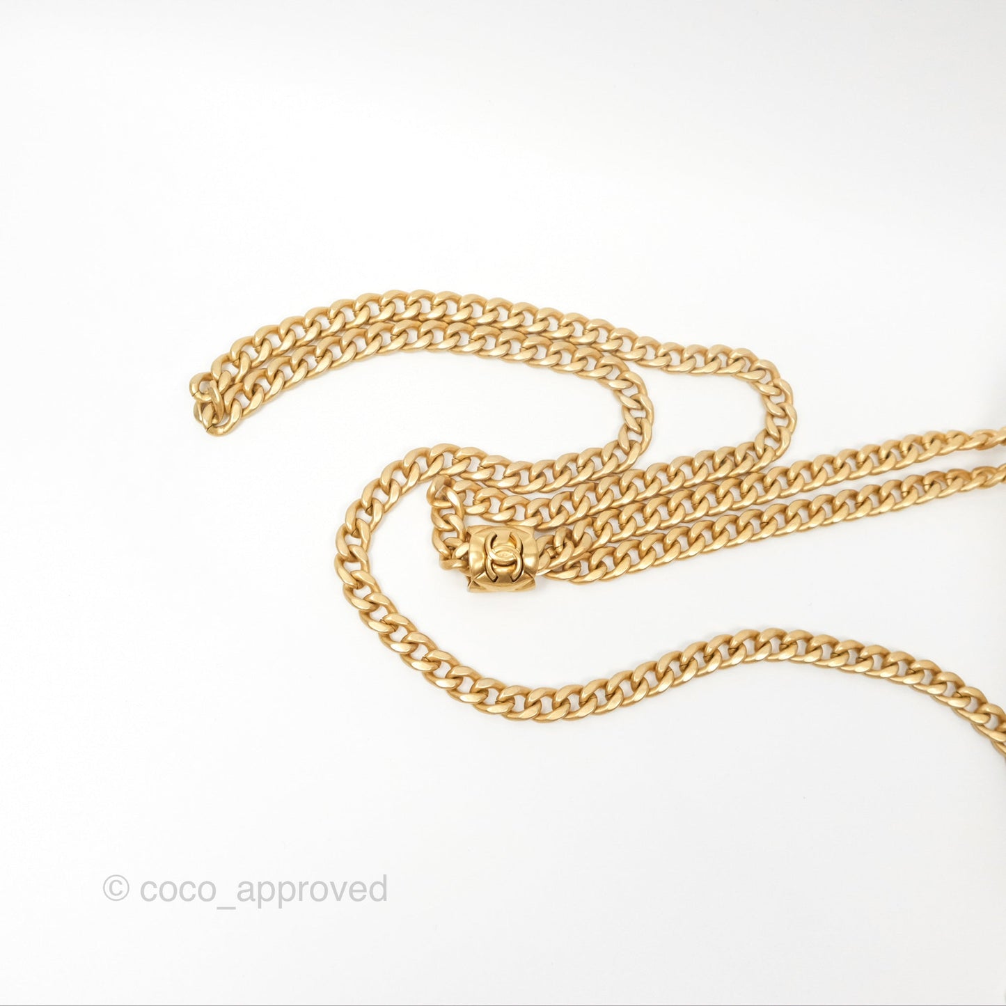 Chanel All Slide Vanity with Adjustable Chain White Lambskin Aged Gold Hardware