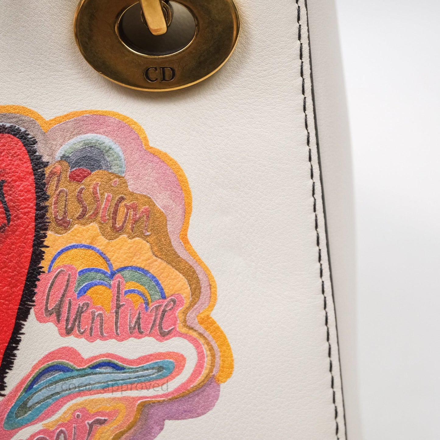 Christian Dior Mini Lady Dior Niki De Saint Phalle Calfskin White
