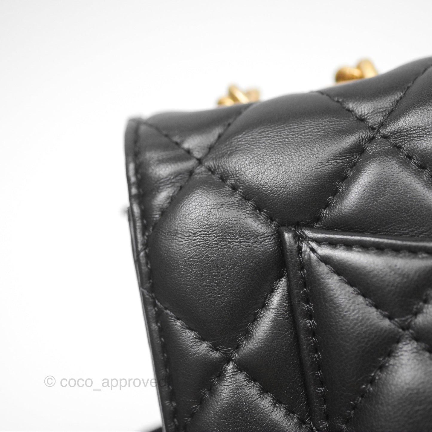 Chanel All Slide Wallet on Chain WOC Adjustable Chain Quilted Black Lambskin 22K