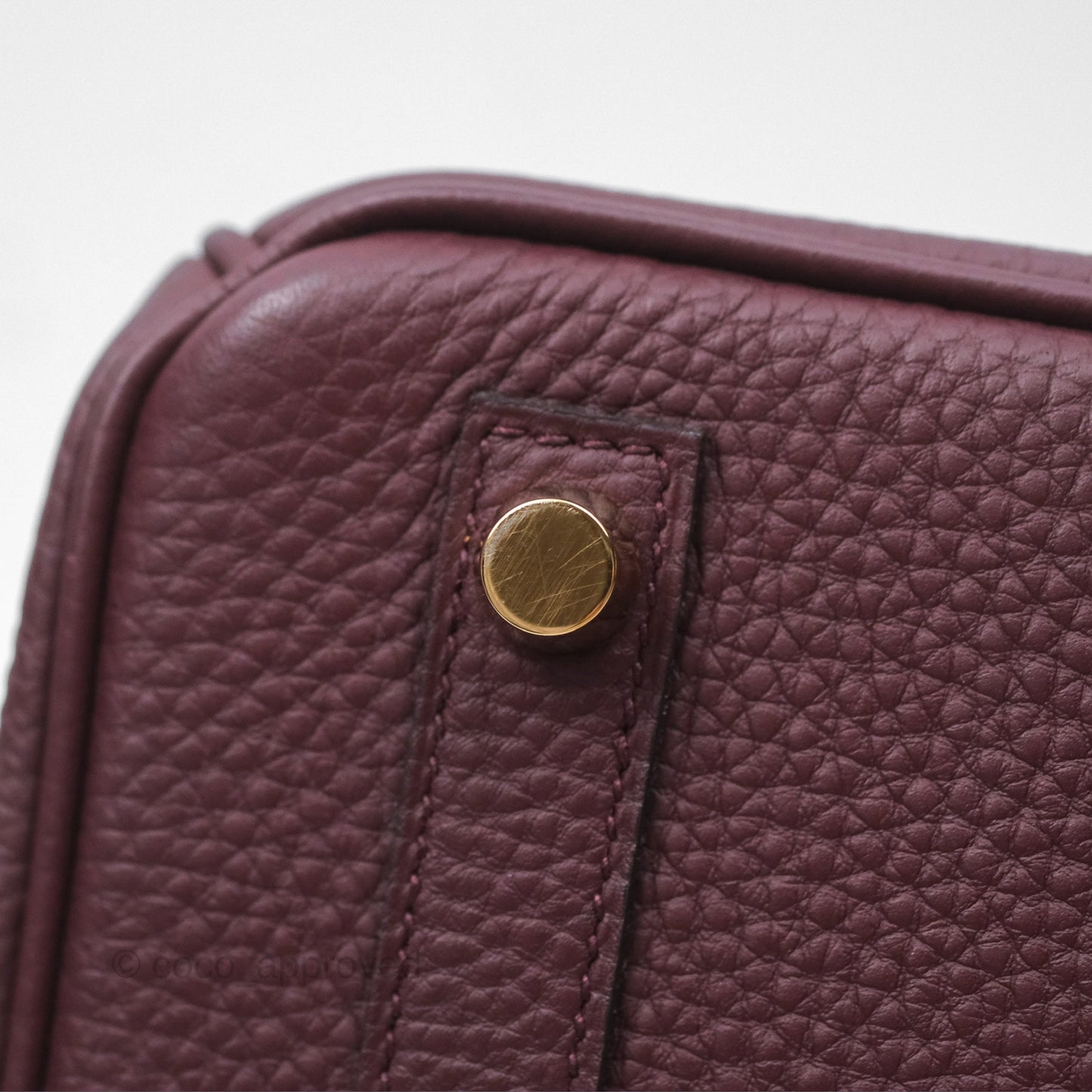 Hermès Birkin 25 Retourne Bordeaux Togo Gold Hardware