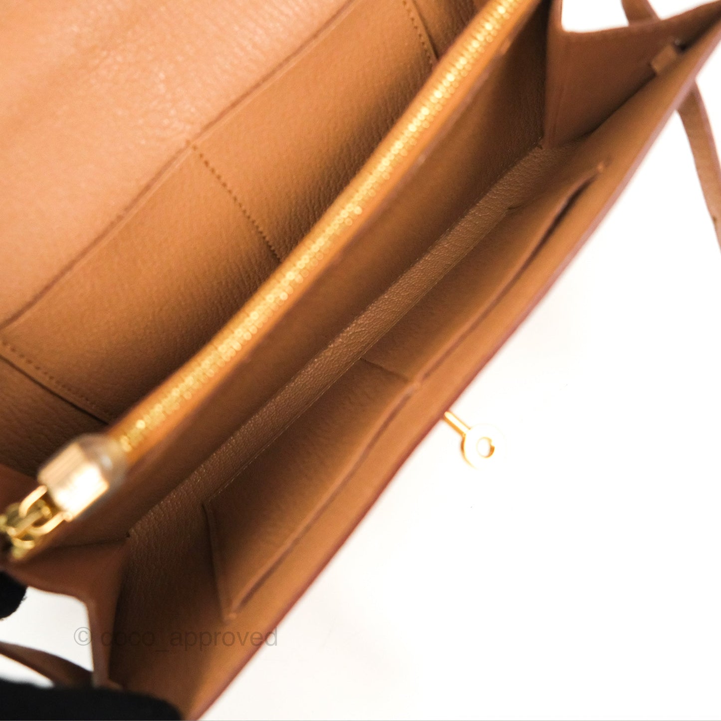 Hermès Kelly To Go Wallet Quebracho Chevre Mysore Gold Hardware