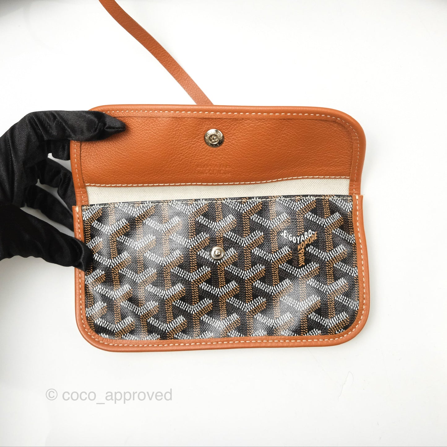 Goyard St. Louis GM Black/Tan Goyardine Canvas