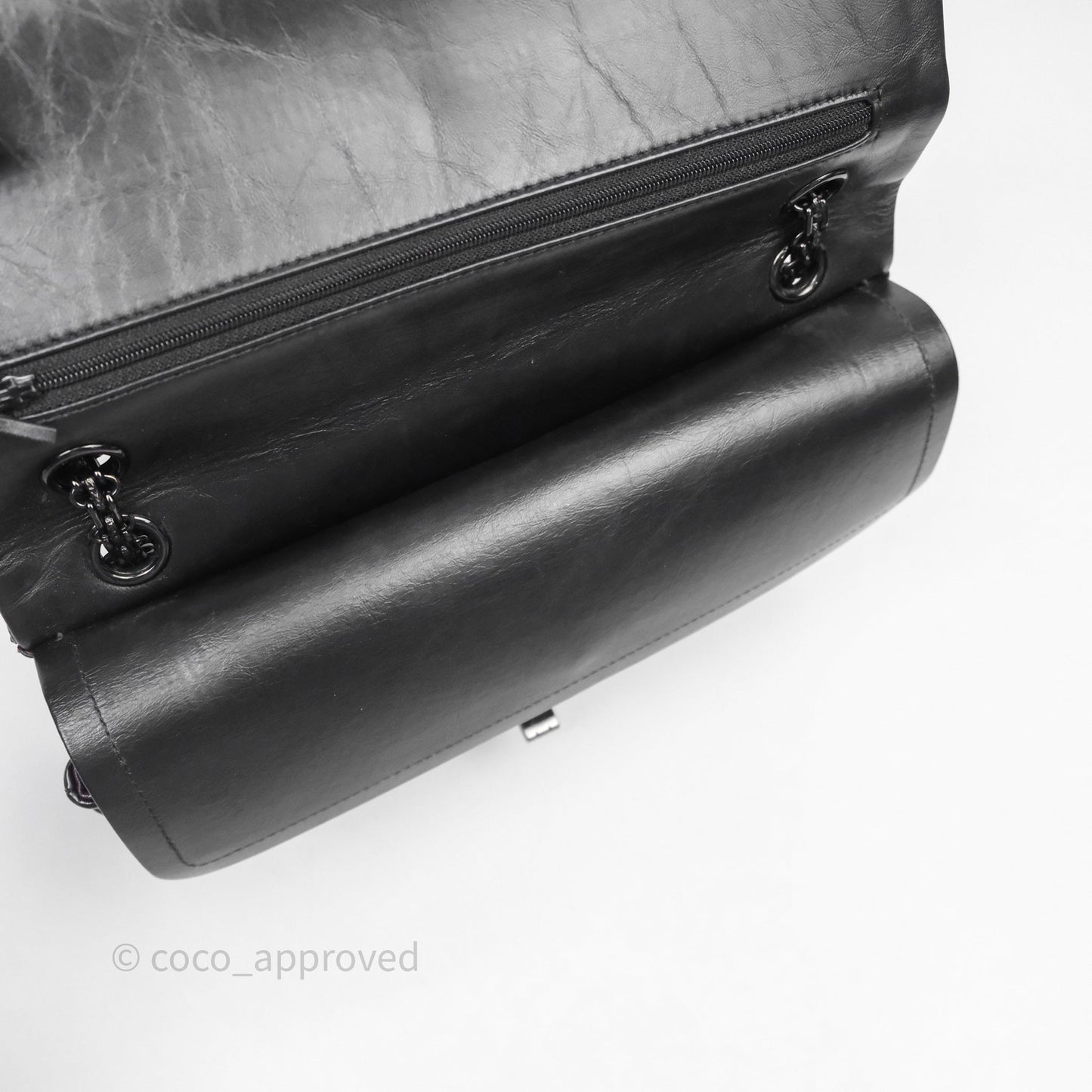 Chanel Reissue Medium 226 Chevron Aged Calfskin So Black