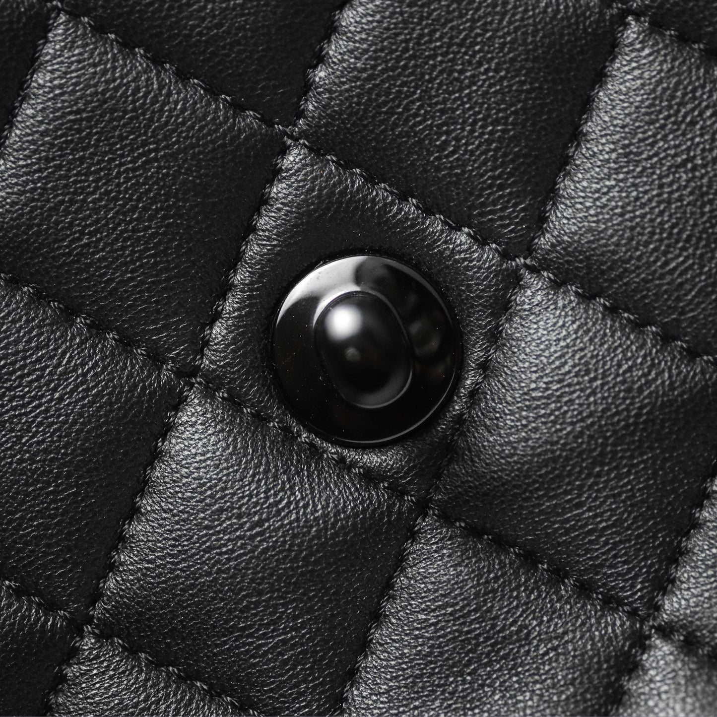 Chanel Quilted Accordion Flap Bag So Black Two Tone Lambskin Fabric