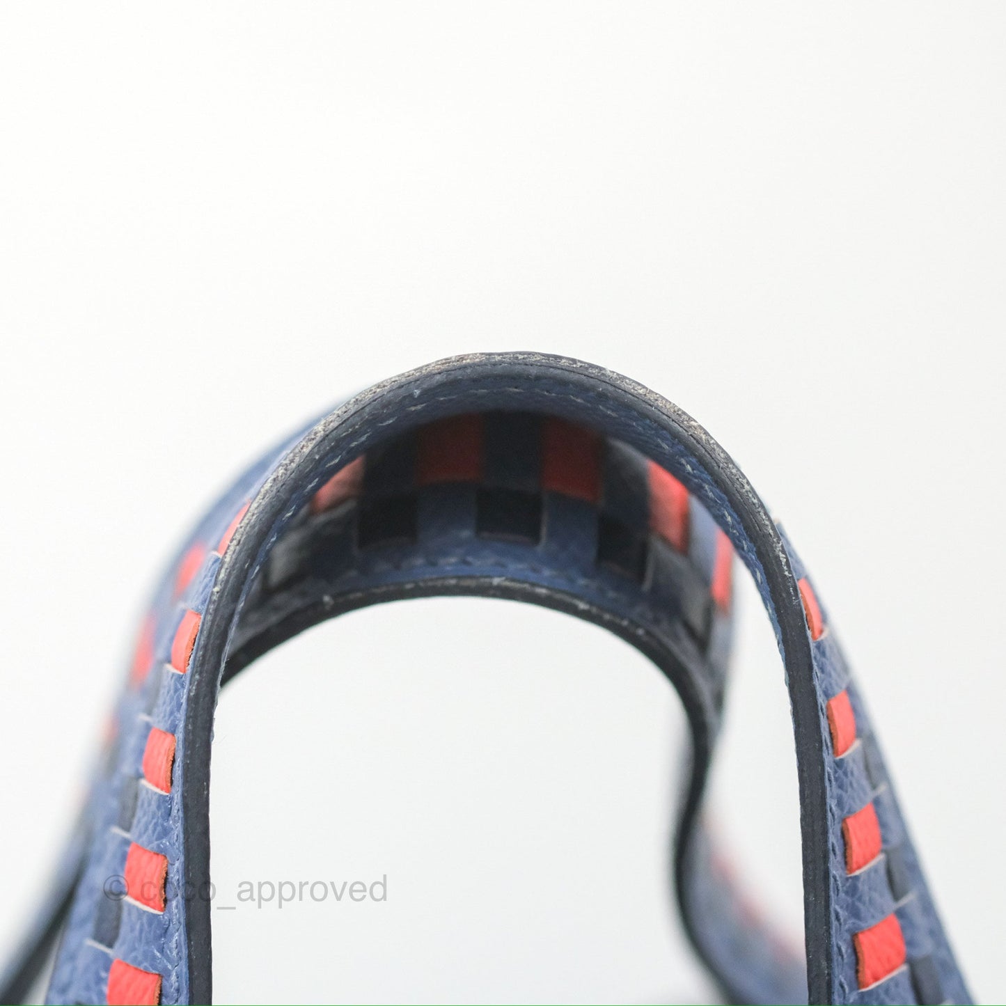 Hermès Tressage De Cuir Picotin Lock 18 Bleu Encre/Brique/Black Epsom Palladium Hardware