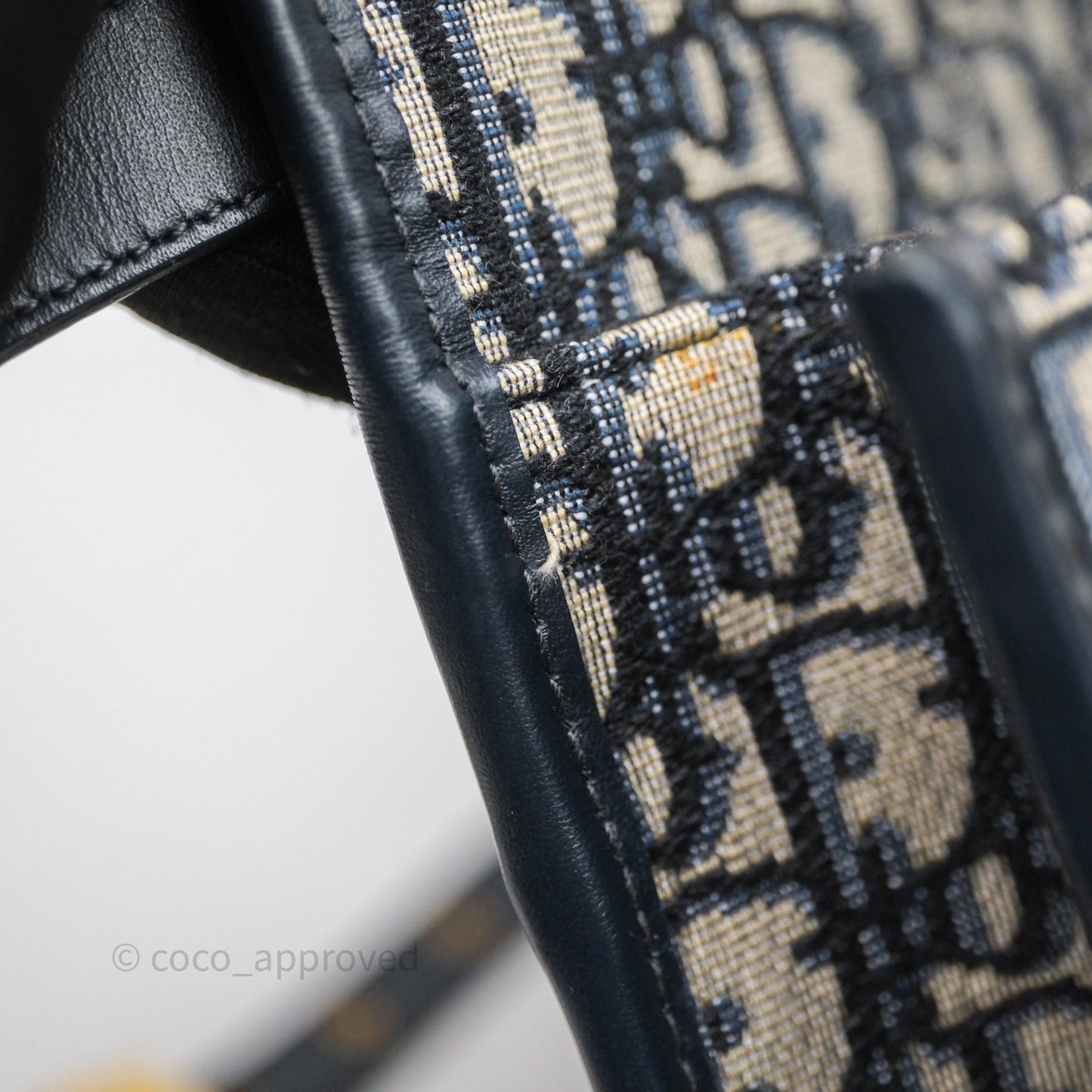 Christian Dior Small 30 Montaigne Bag Blue Dior Oblique Jacquard