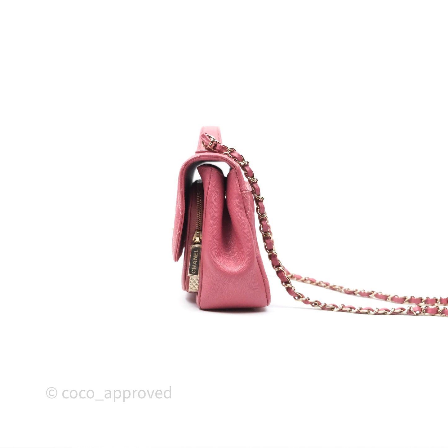 Chanel Quilted Medium Business Affinity Flap Rose Pink Caviar Gold Hardware