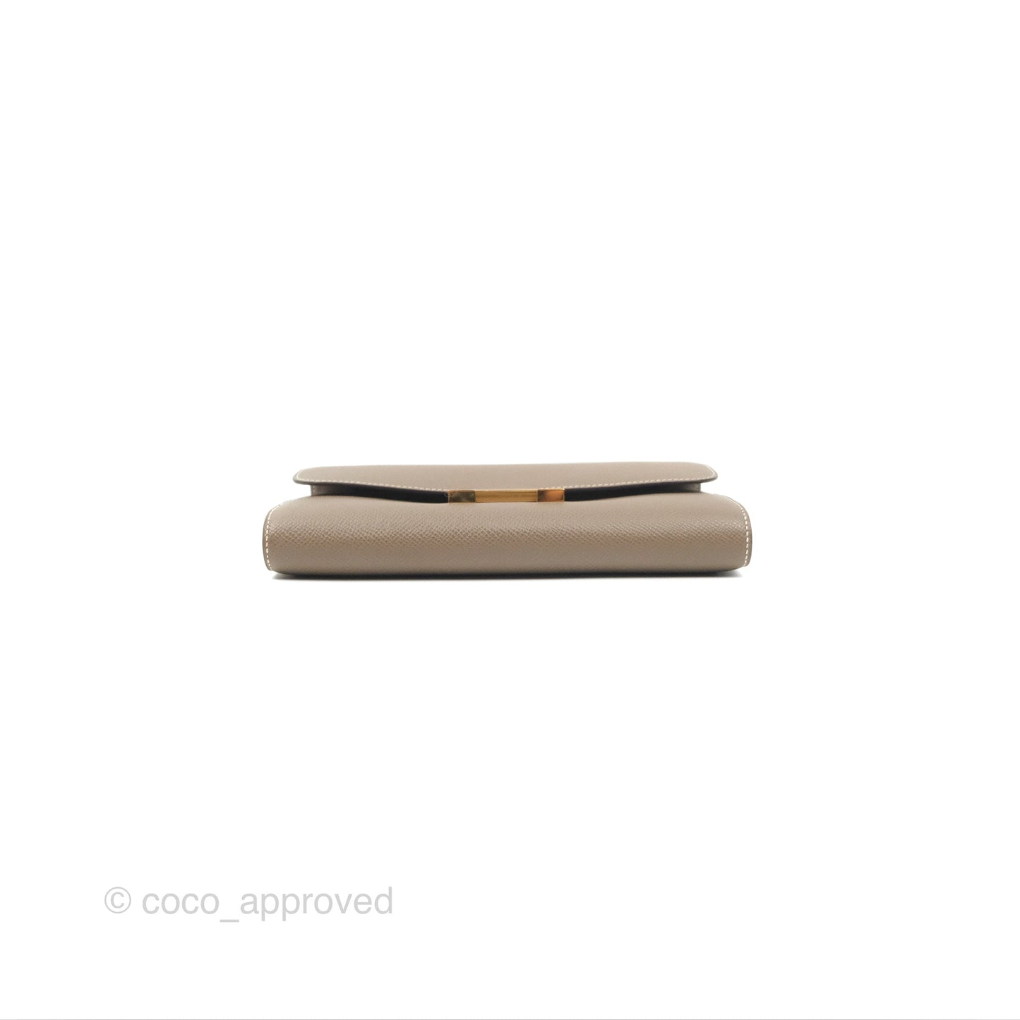 Hermès Constance To Go Wallet Etoupe Epsom Gold Hardware