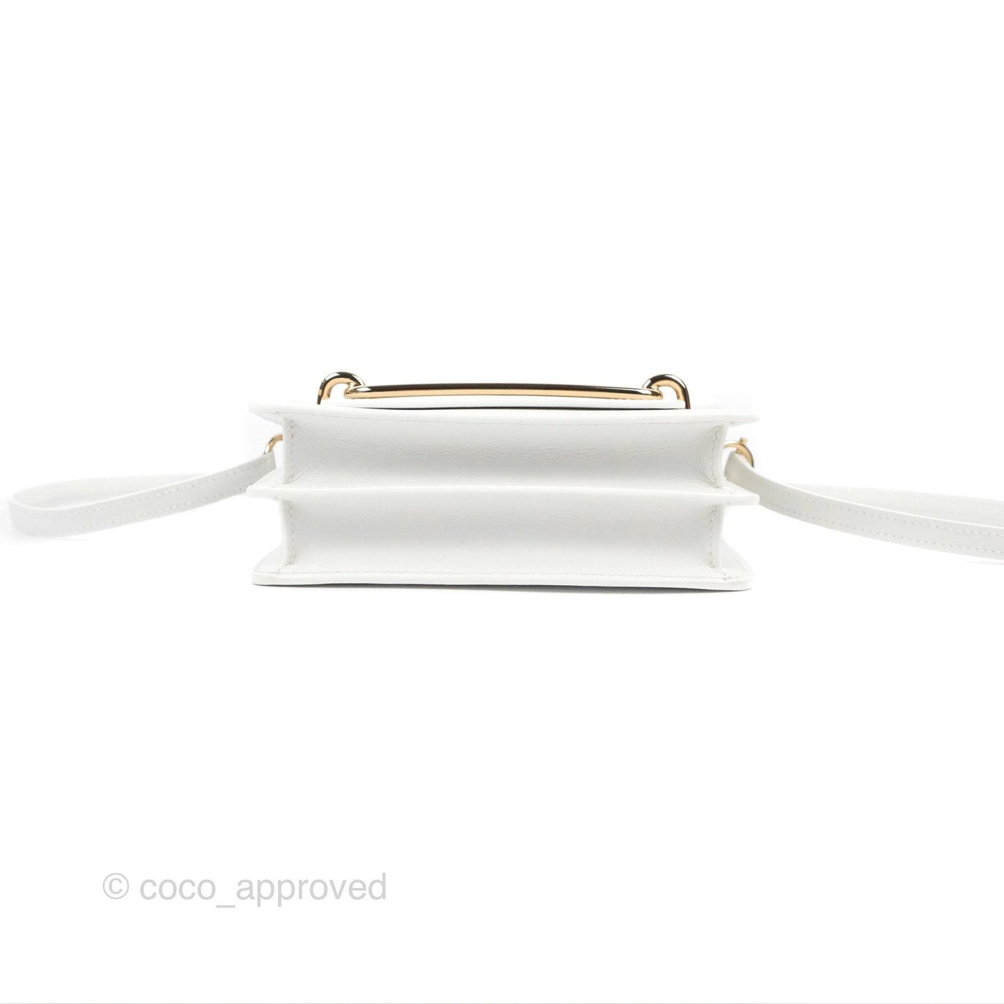 Hermès Roulis Mini 18 New White Evercolor Permabrass Hardware
