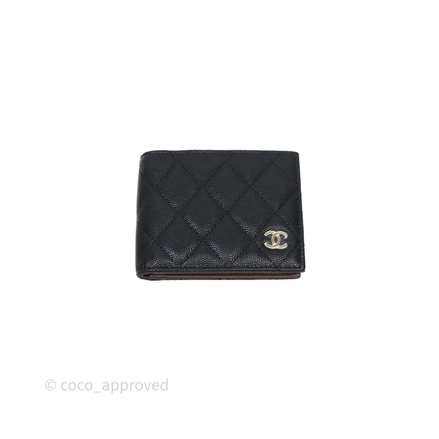Chanel Quilted Classic Flap Card Holder Black Caviar Gold Hardware 23C