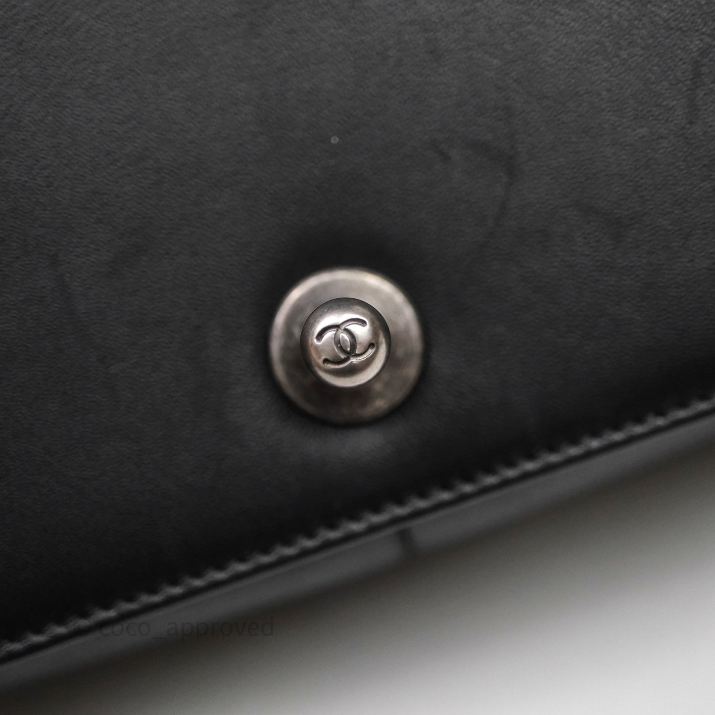 Chanel Medium Boy Quilted Black Lambskin Ruthenium Hardware