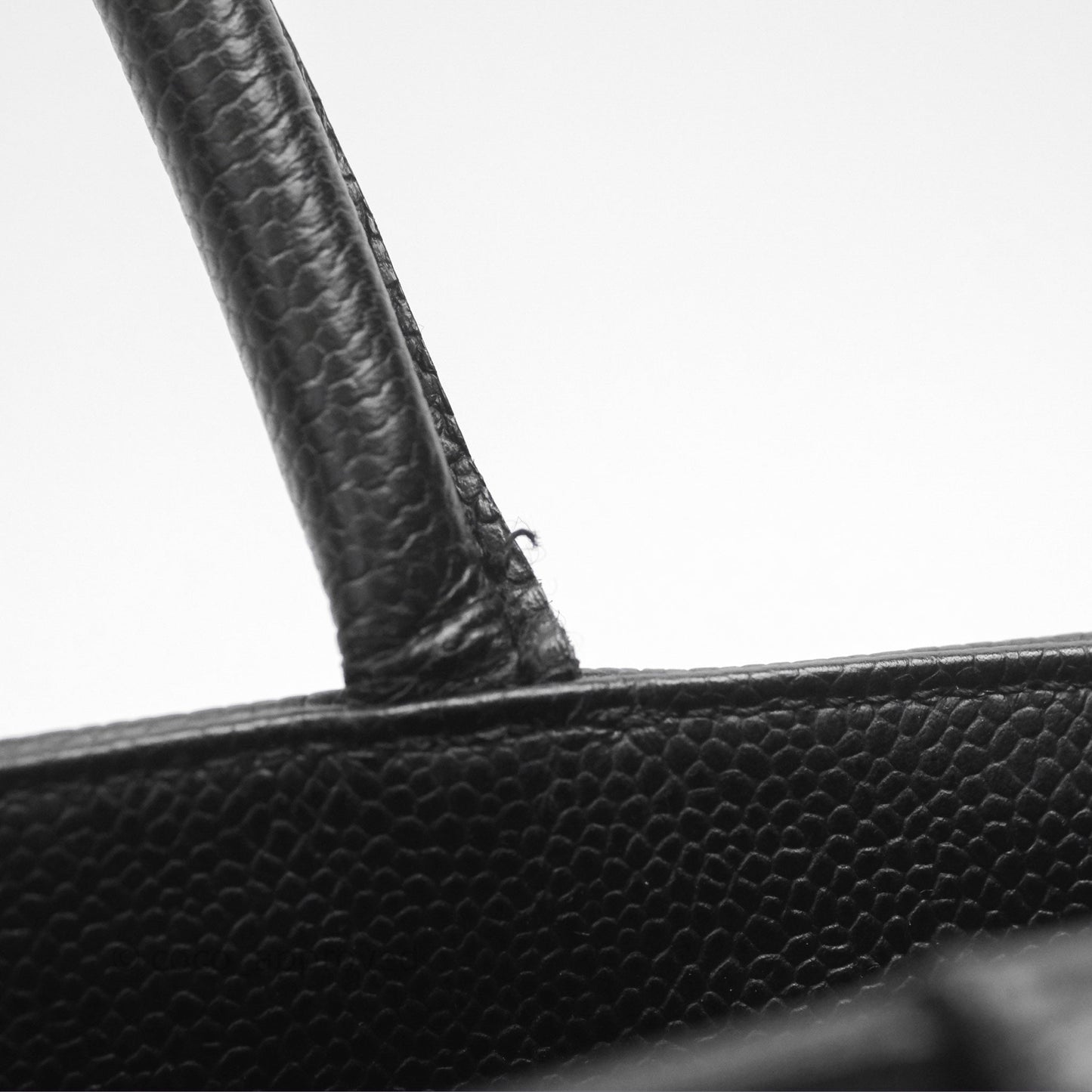 Chanel Vintage CC Tote Bag Black Caviar