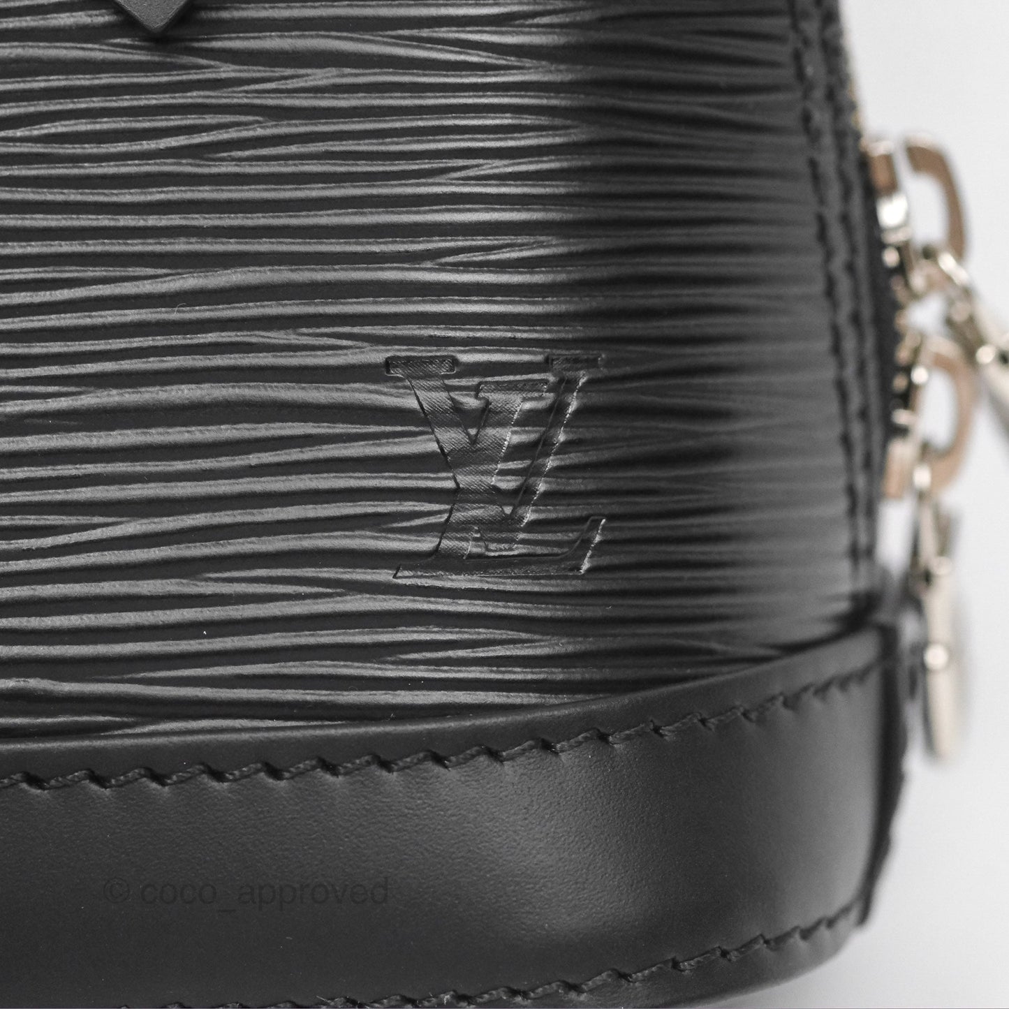 Louis Vuitton Alma Nano Black Silver Hardware