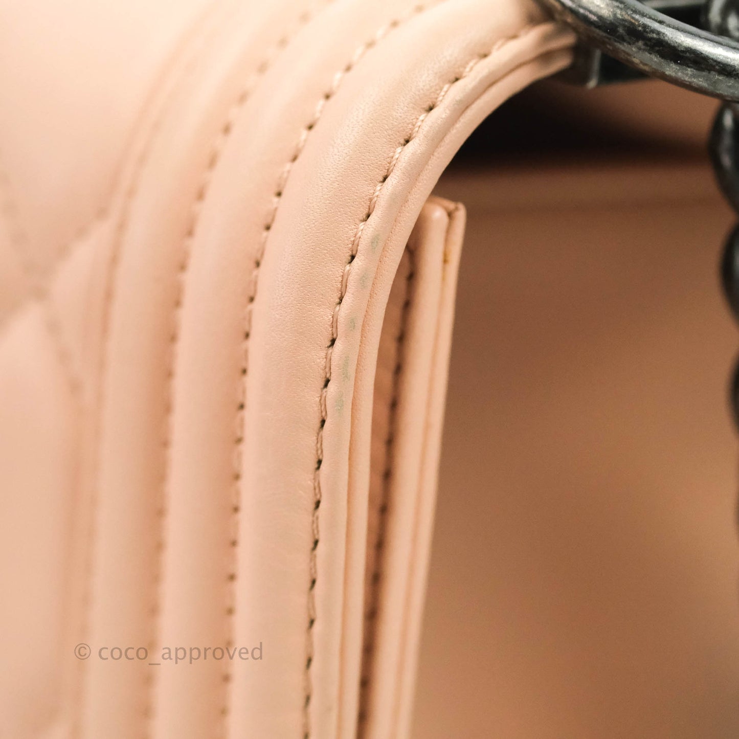 Chanel Boy New Medium Quilted Pink Calfskin Ruthenium Hardware
