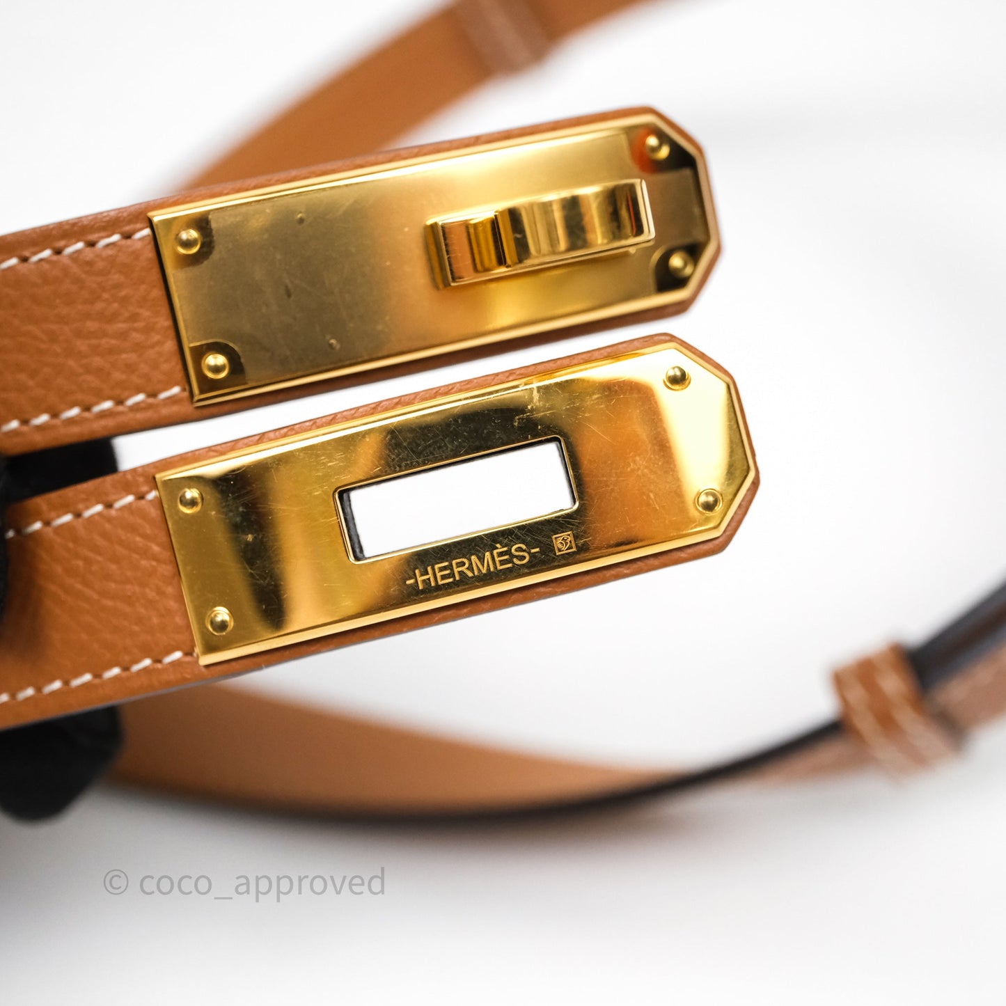 Hermès Kelly Buckle Belt Gold 37 Epsom Gold Hardware