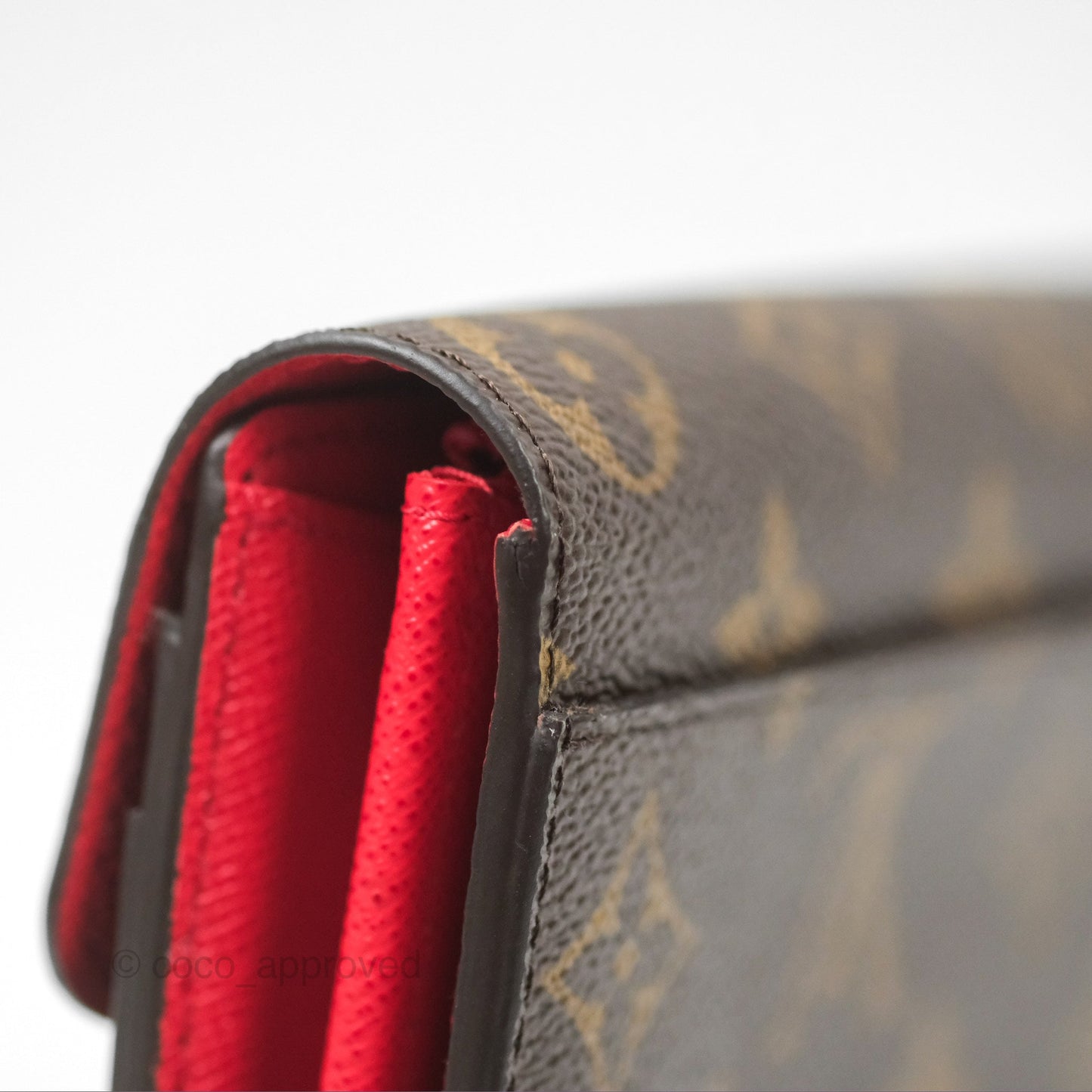 Louis Vuitton Sarah Wallet Coquelicot Red Monogram Canvas