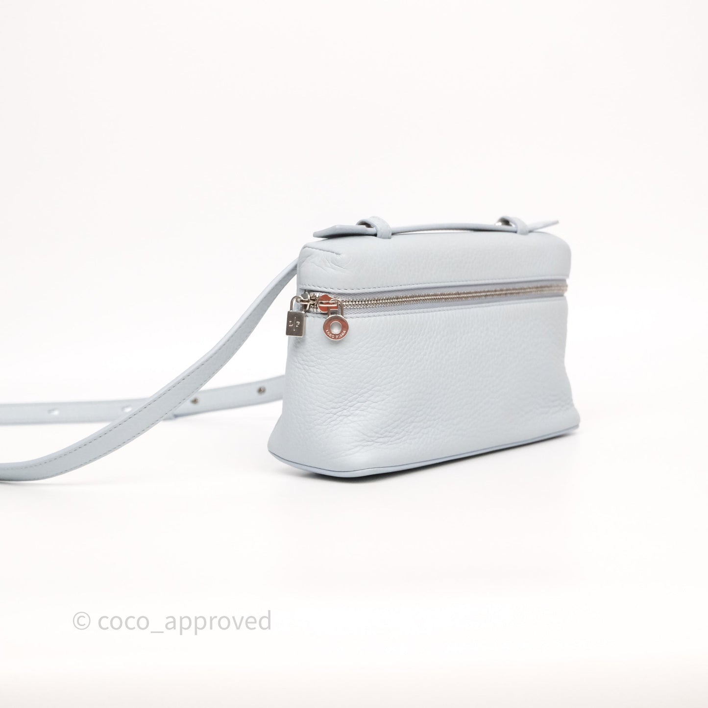 Loro Piana Extra Pocket L19 Light Blue Grained Calfskin