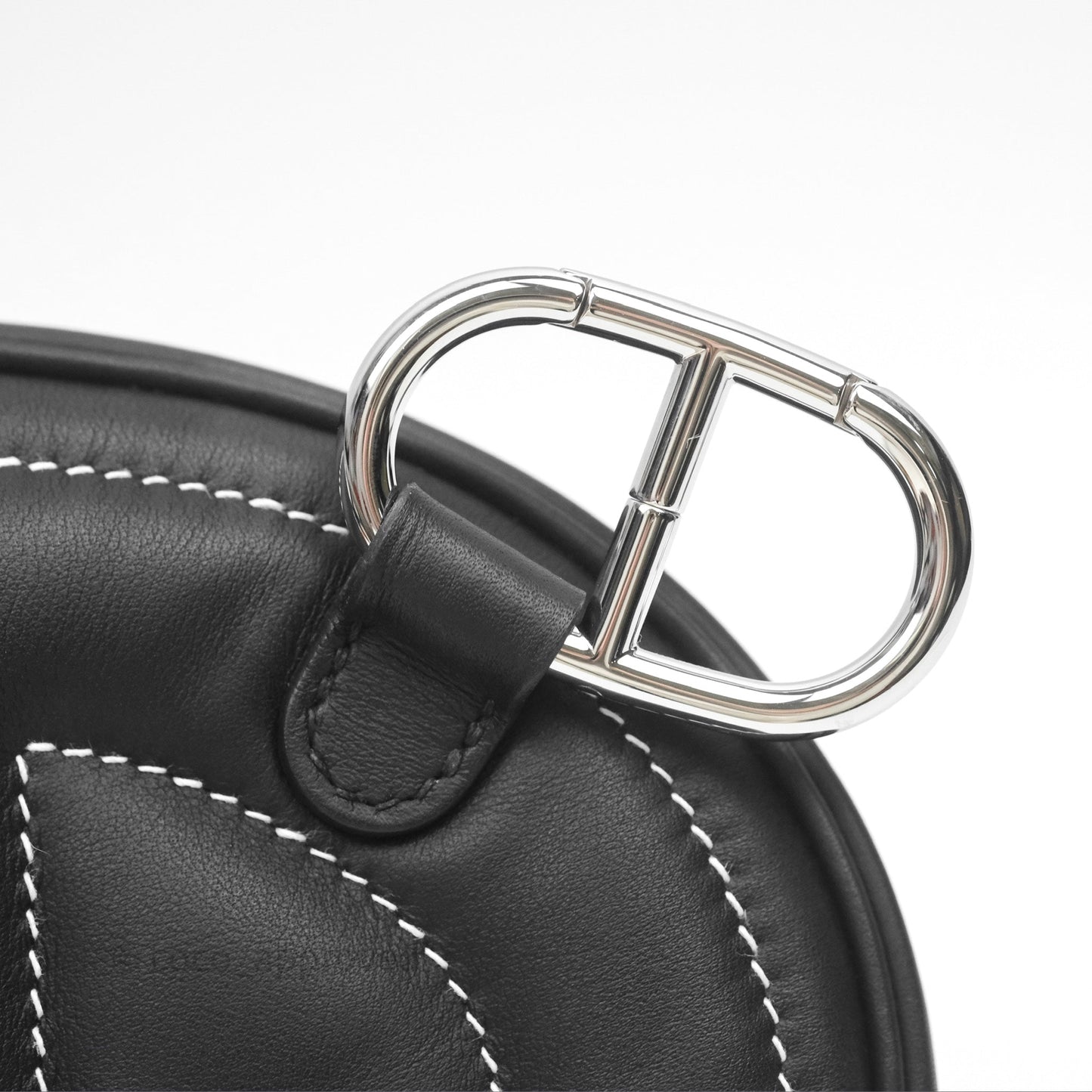 Hermes In-The-Loop Belt Bag Noir 89 Swift Palladium Hardware