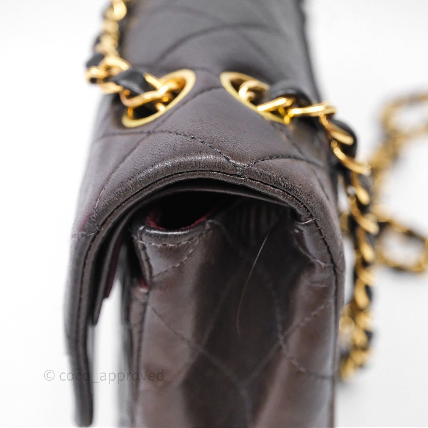 Chanel Vintage Lambskin Small Double Flap Bag Black Gold Hardware