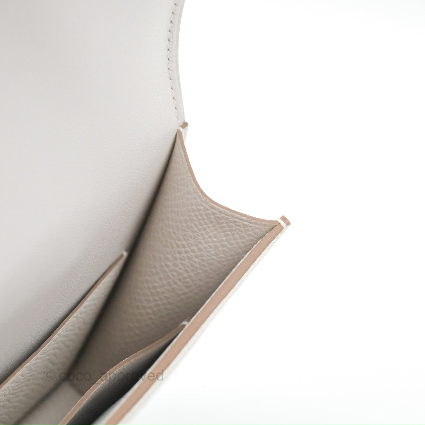 Hermès Constance Slim Wallet Gris Pale Epsom Palladium Hardware
