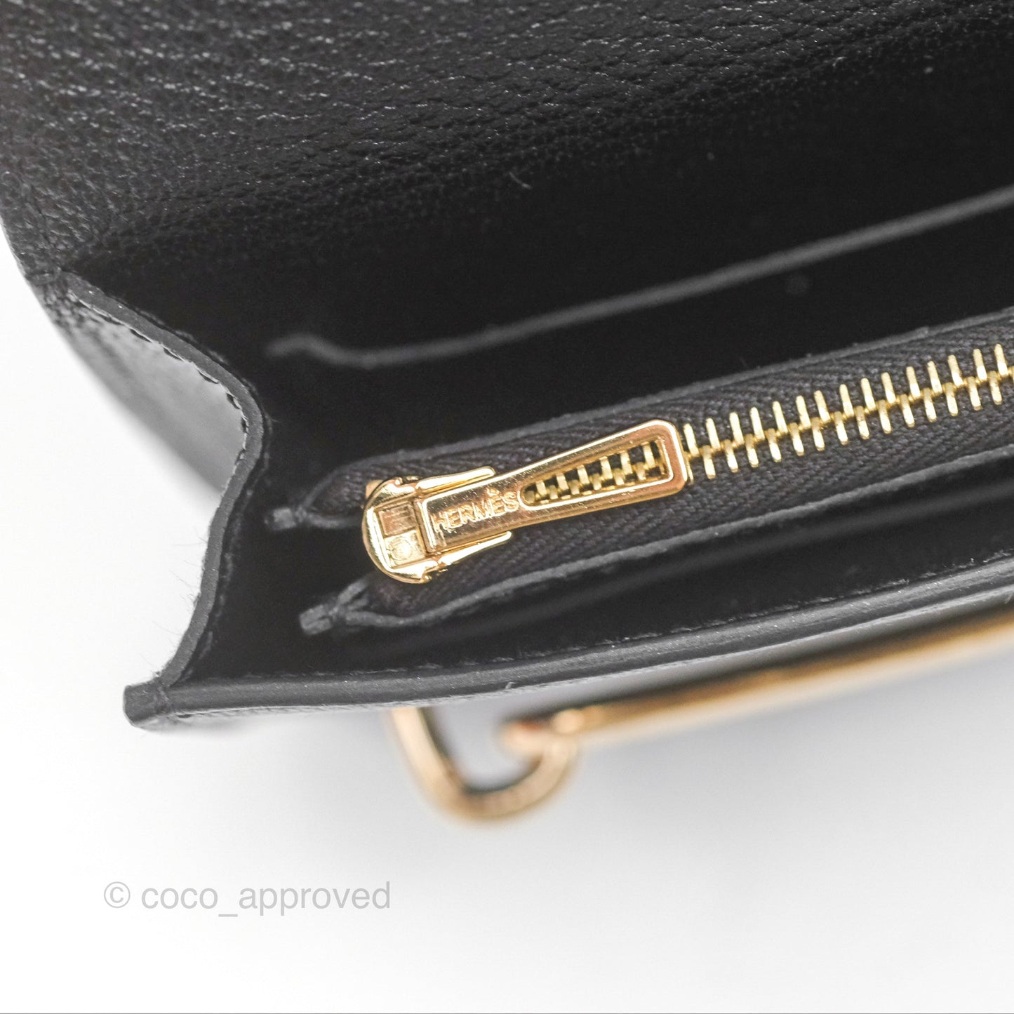 Hermès Roulis Slim Wallet Black Noir 89 Chevre Mysore Gold Hardware