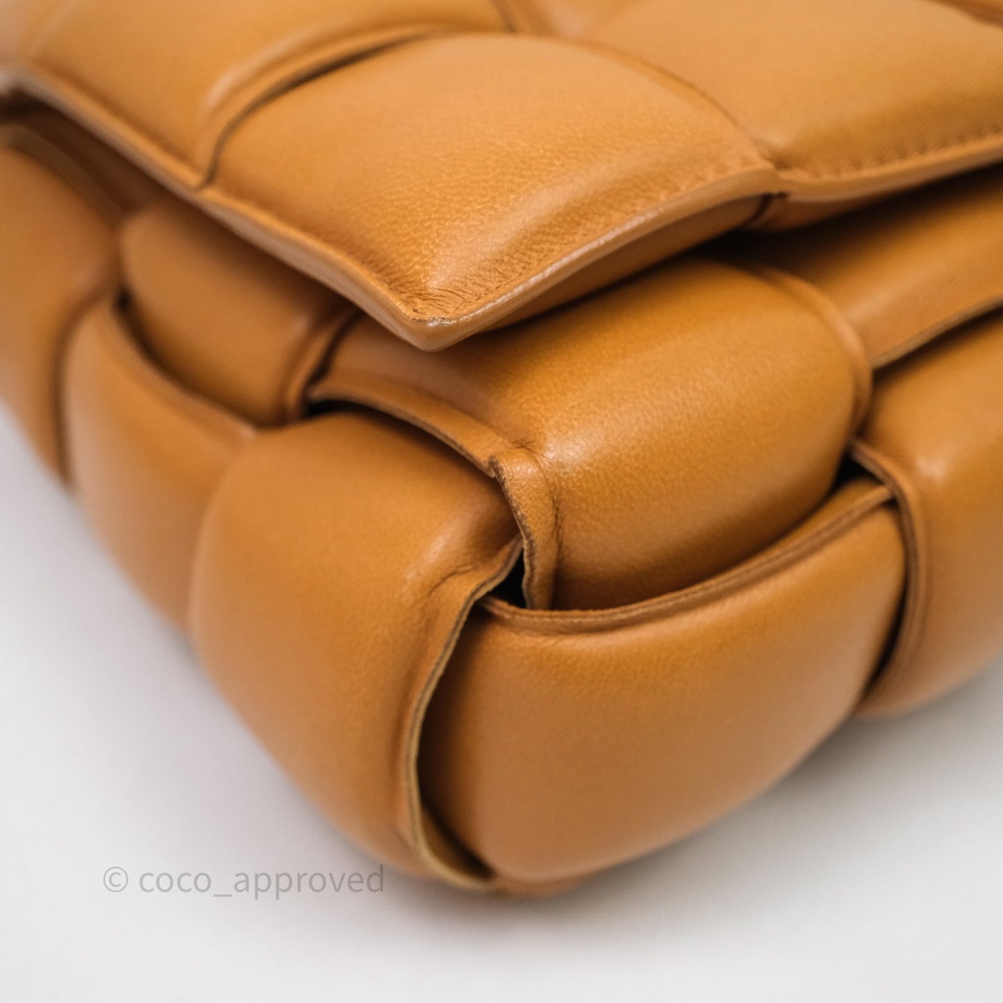 Bottega Veneta Padded Cassette Camel Lambskin