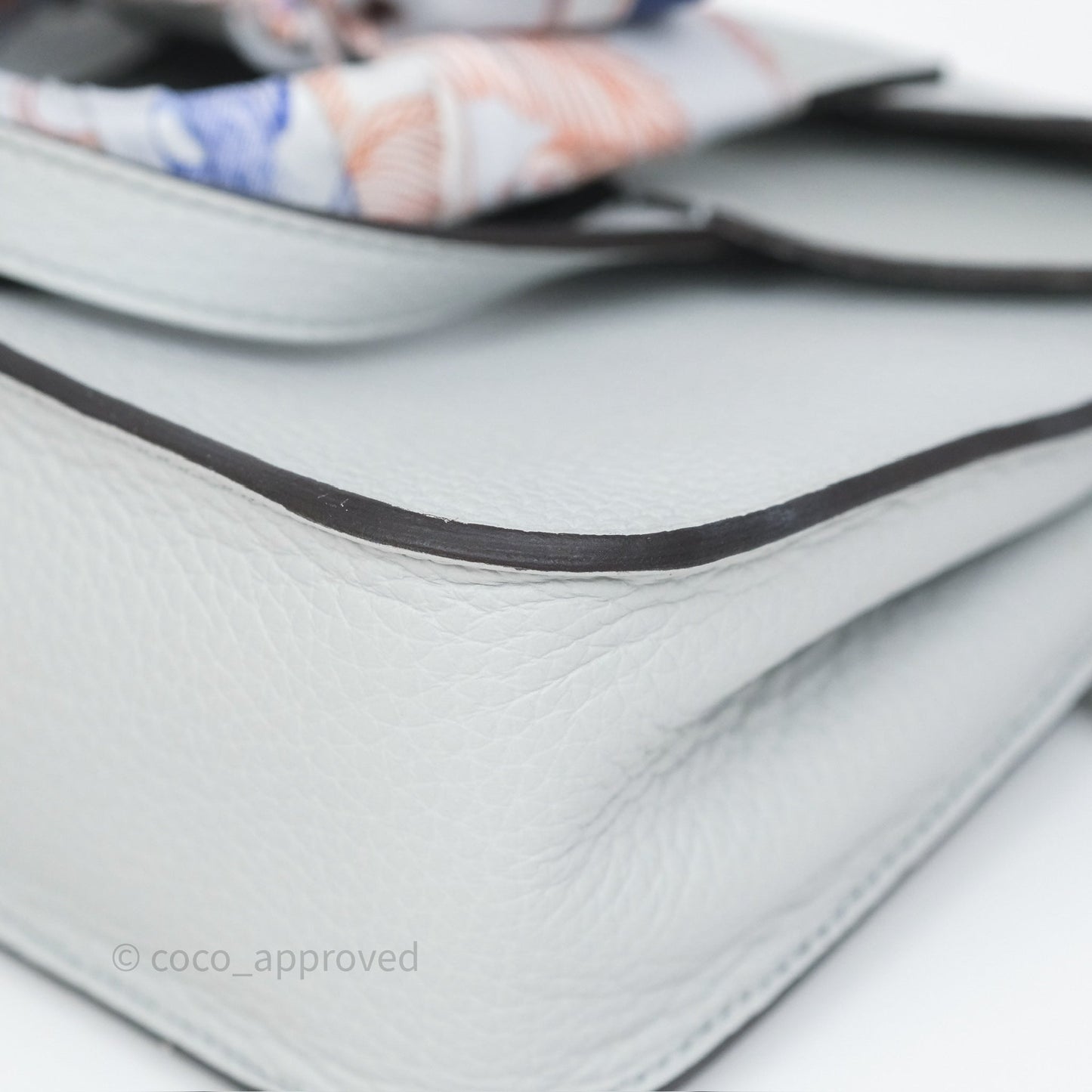 Hermès Halzan 25 Bleu Pale 08 Clemence Palladium Hardware