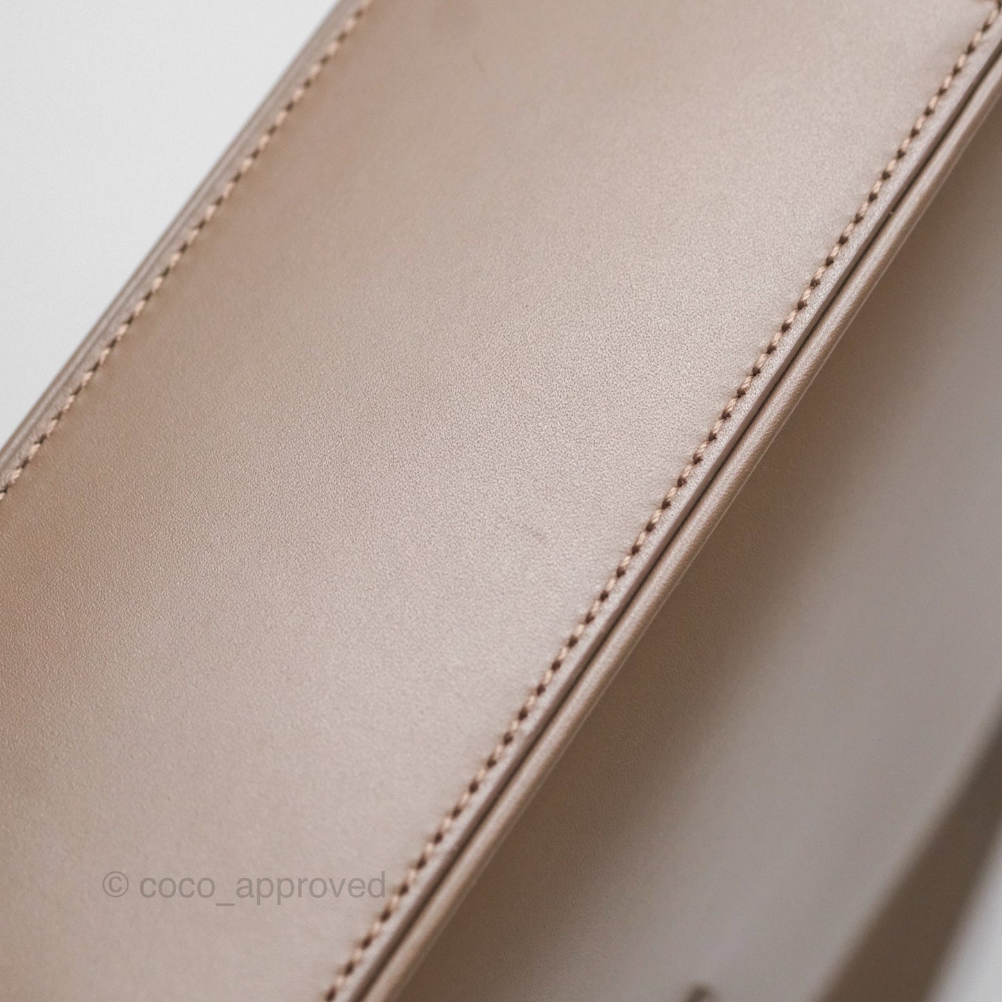 Saint Laurent Le 5 À 7 Taupe Calfskin Bronze Brass Hardware
