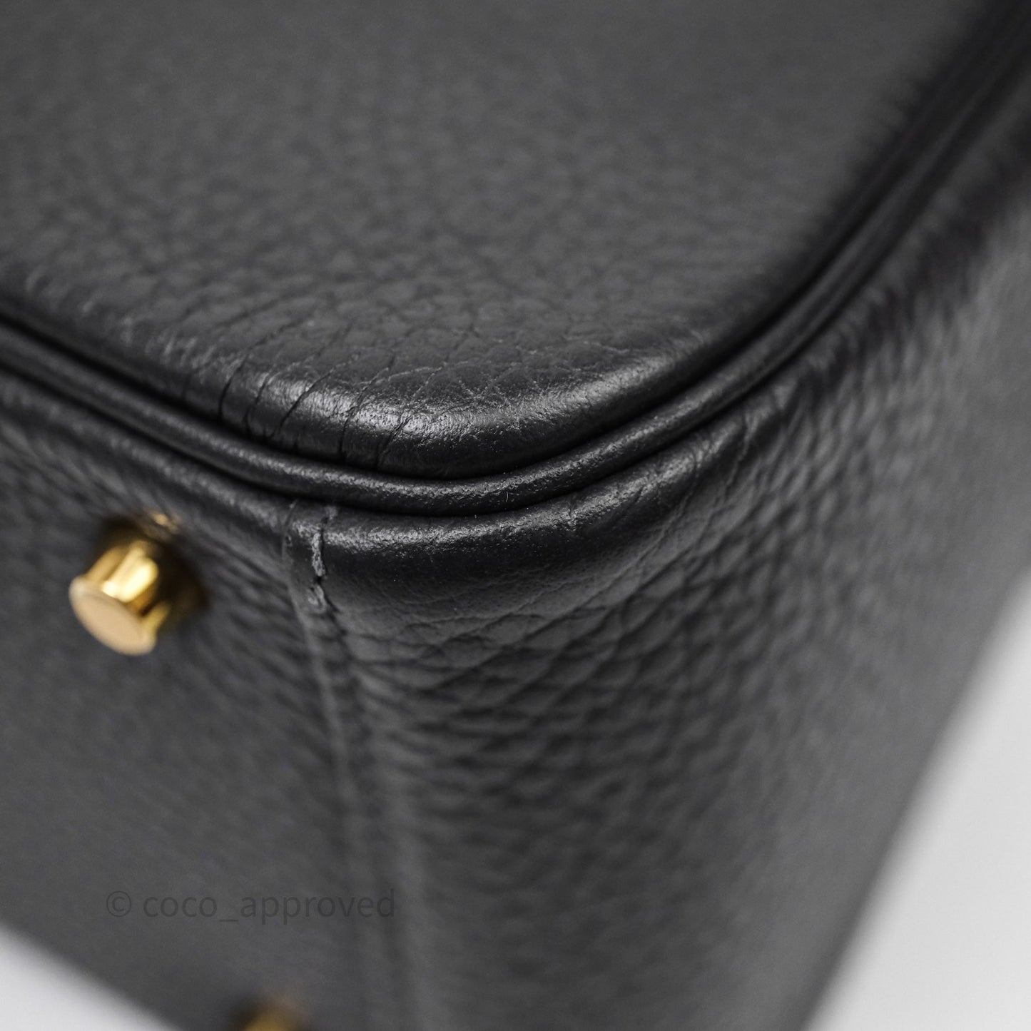 Hermès Mini Lindy 20 Caban 3Y Clemence Gold Hardware