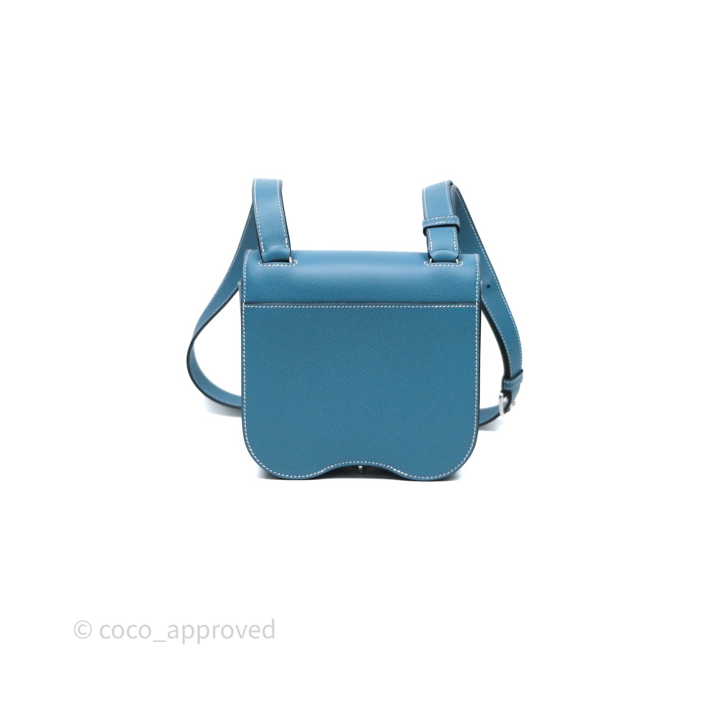 Hermès Della Cavalleria Mini II Bag 18 New Bleu Jean 75 Epsom Palladium Hardware