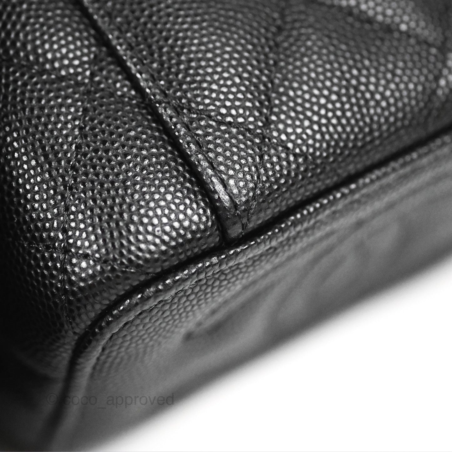 Chanel Mini Vanity With Chain Black Caviar Gold Hardware