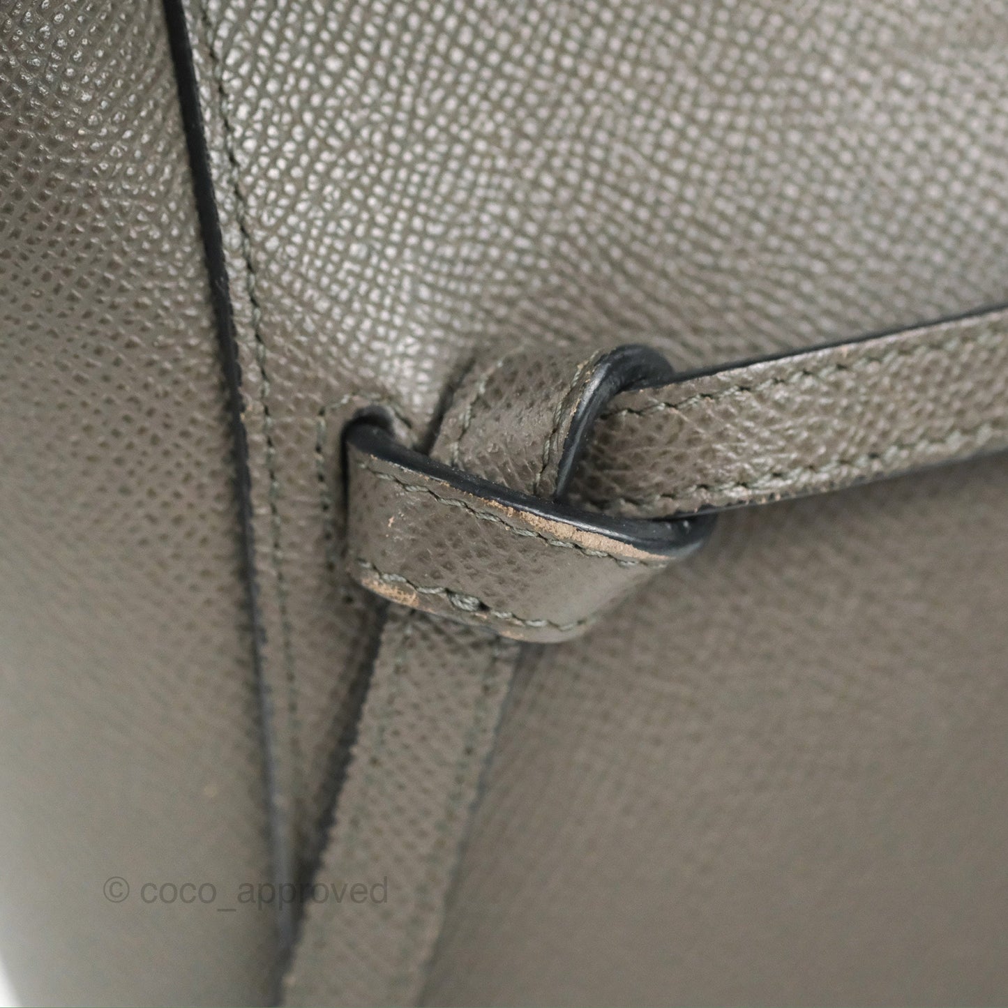 Celine Nano Belt Bag Grey Grained Calfskin Gold Hardware