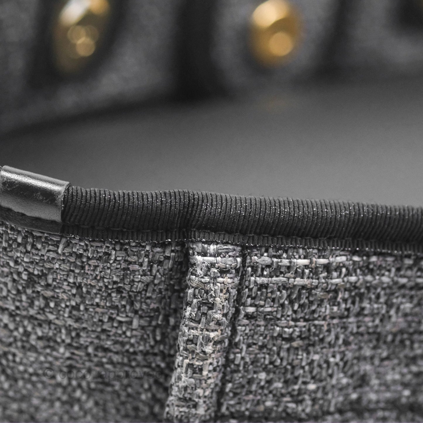 Chanel Medium Deauville Black Charcoal Tote