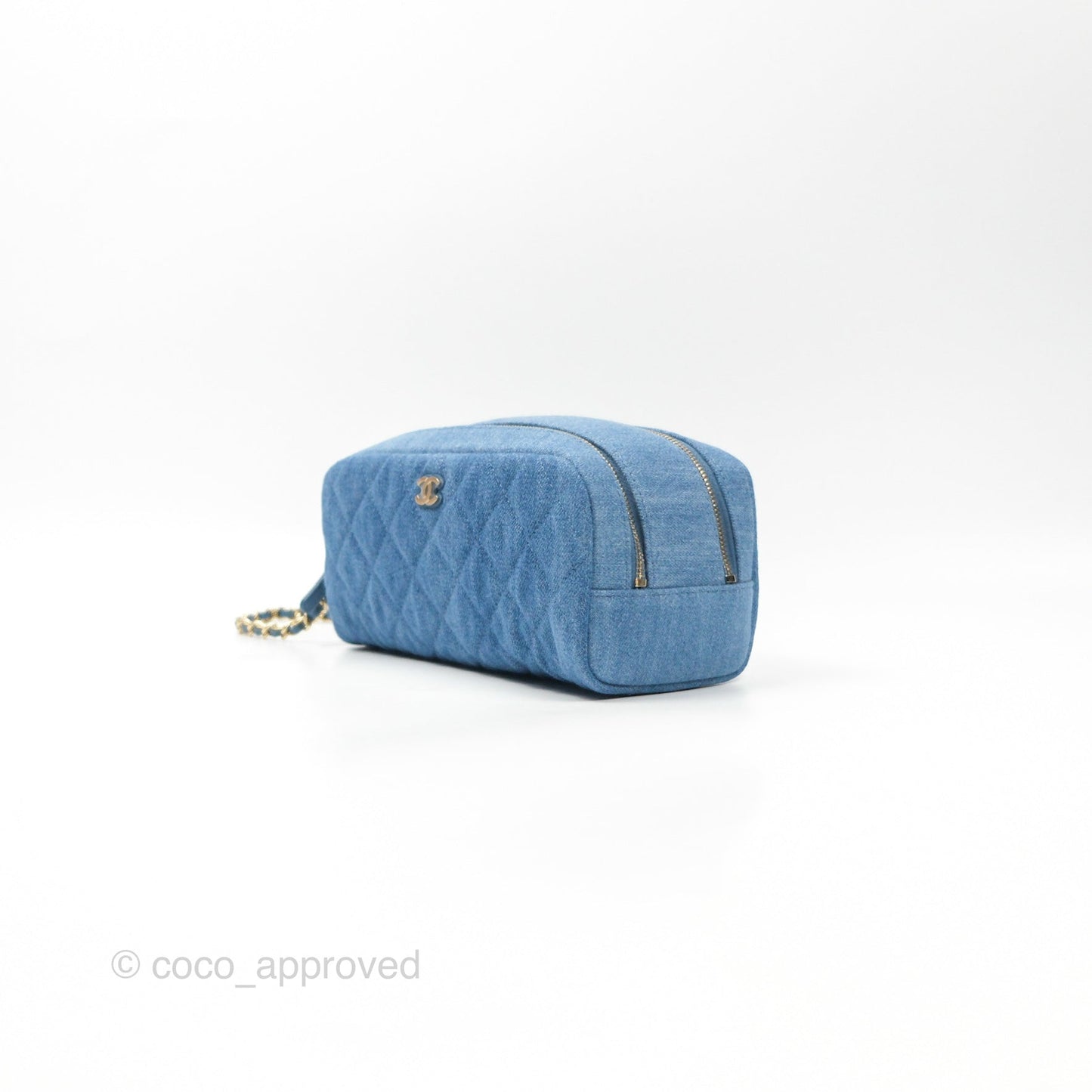 Chanel Cruise Pouch Cosmetic Bag Denim