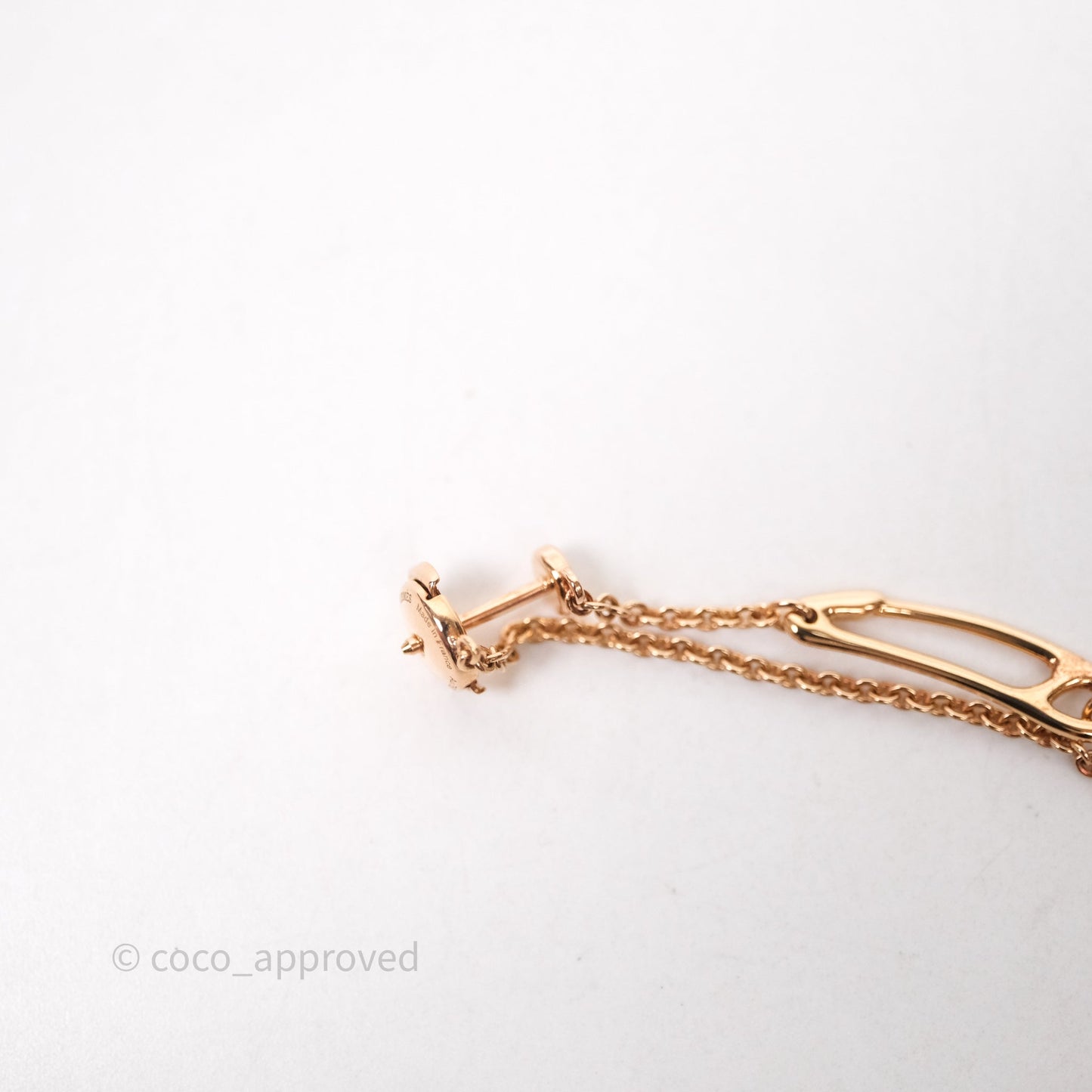 Hermes Chaine d'ancre Mini Punk Earrings Rose Gold